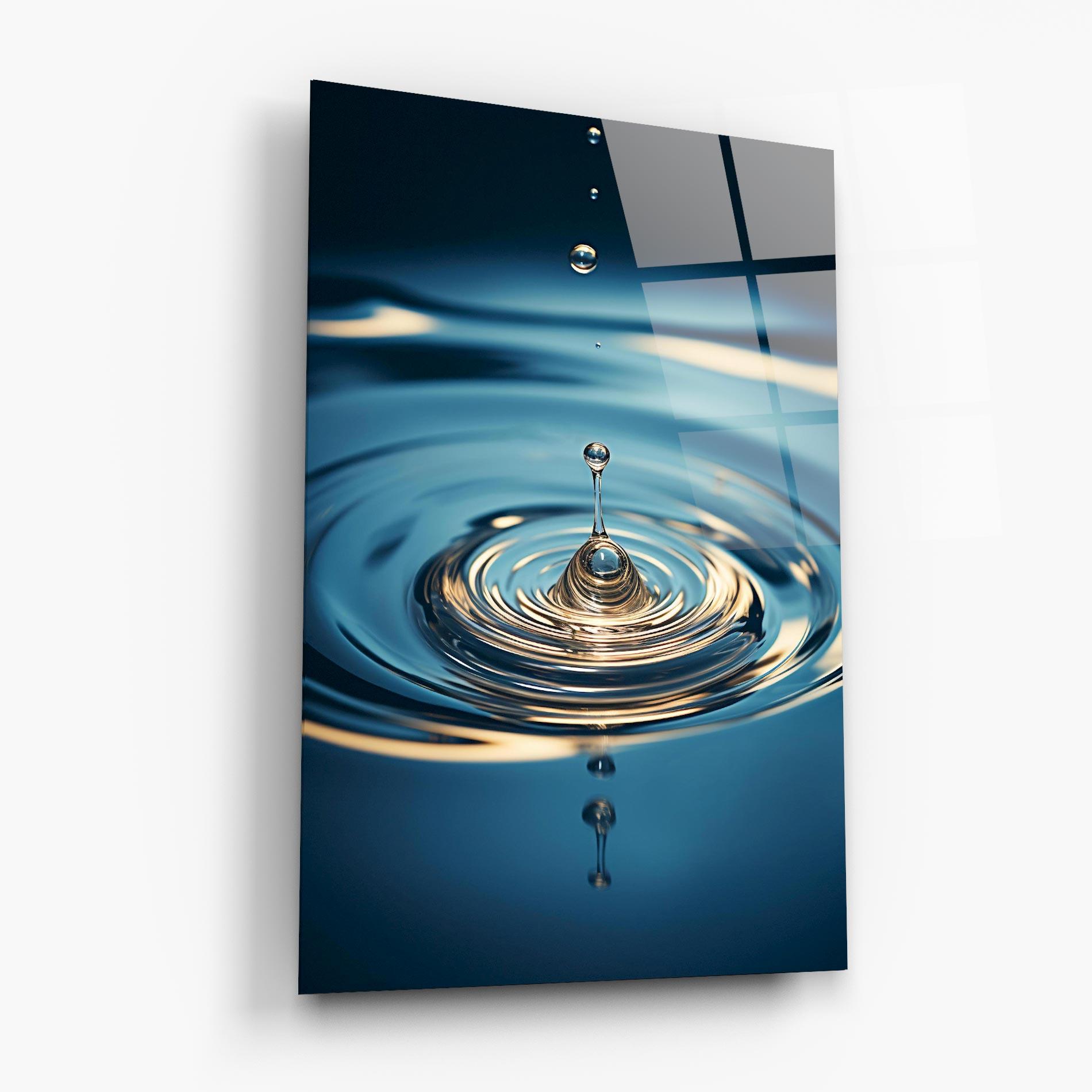 Tablou Sticla Cream Water Drop mockup 6