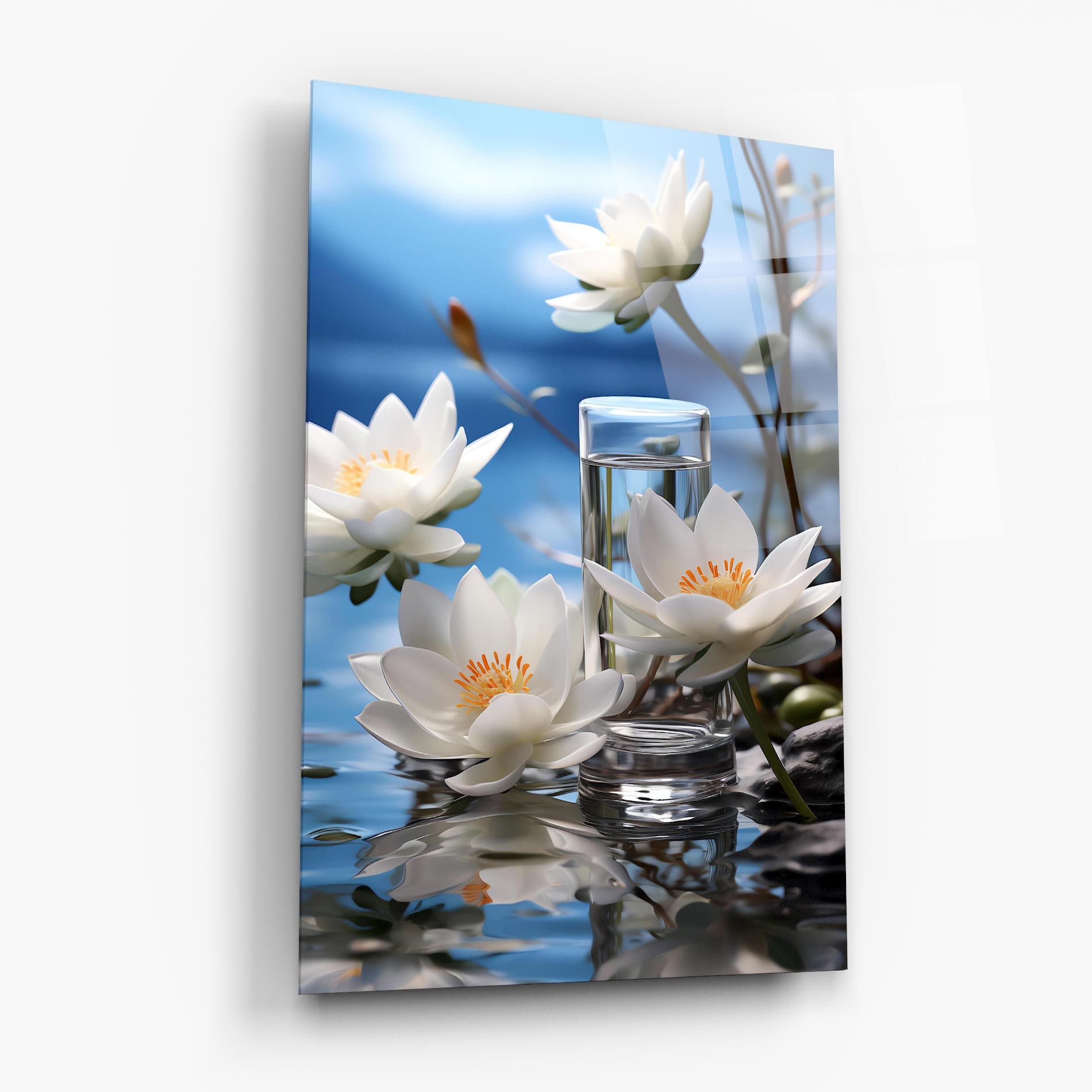 Flower Water Glass mockup 6