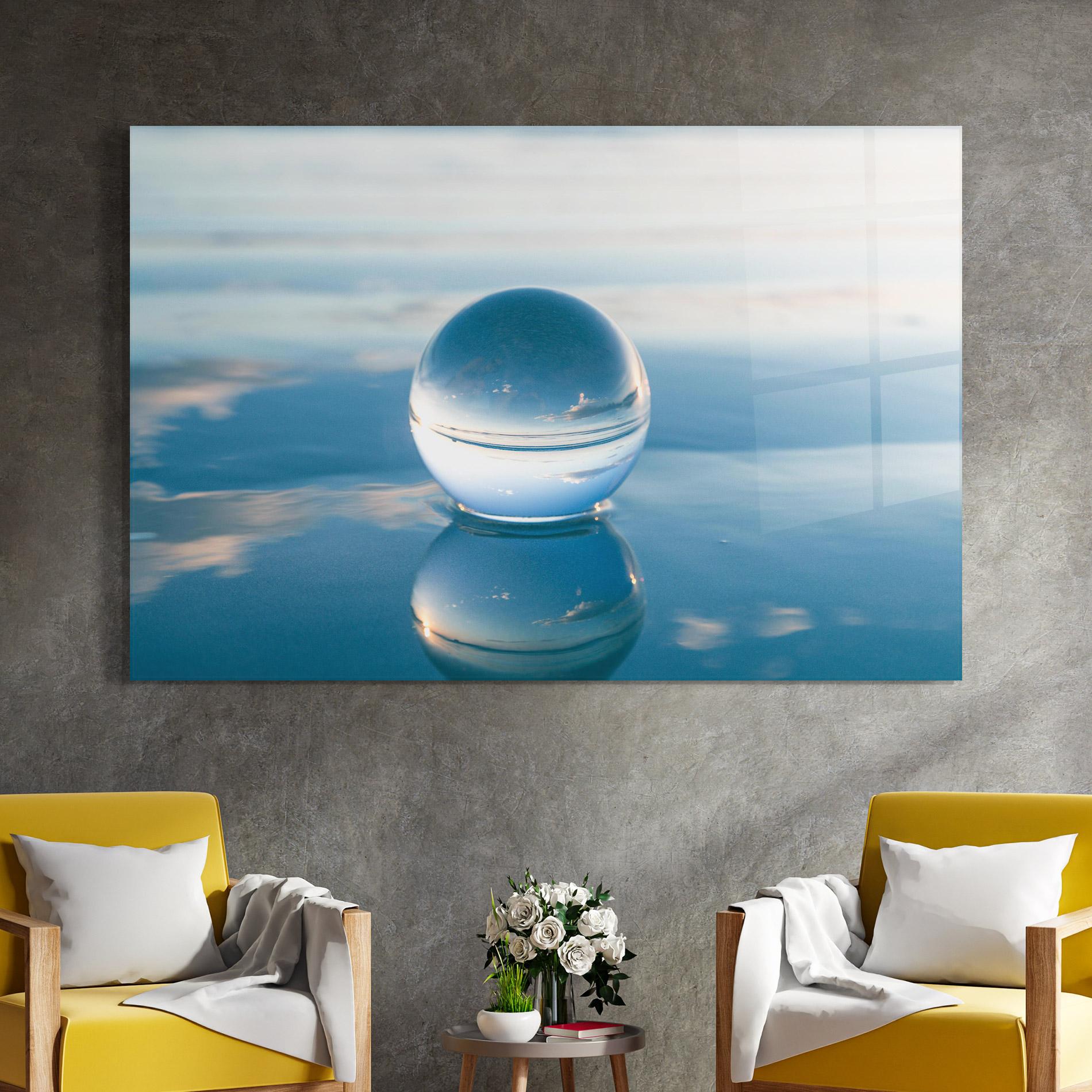 Tablou Sticla Crystal Ball Reflecting mockup 4
