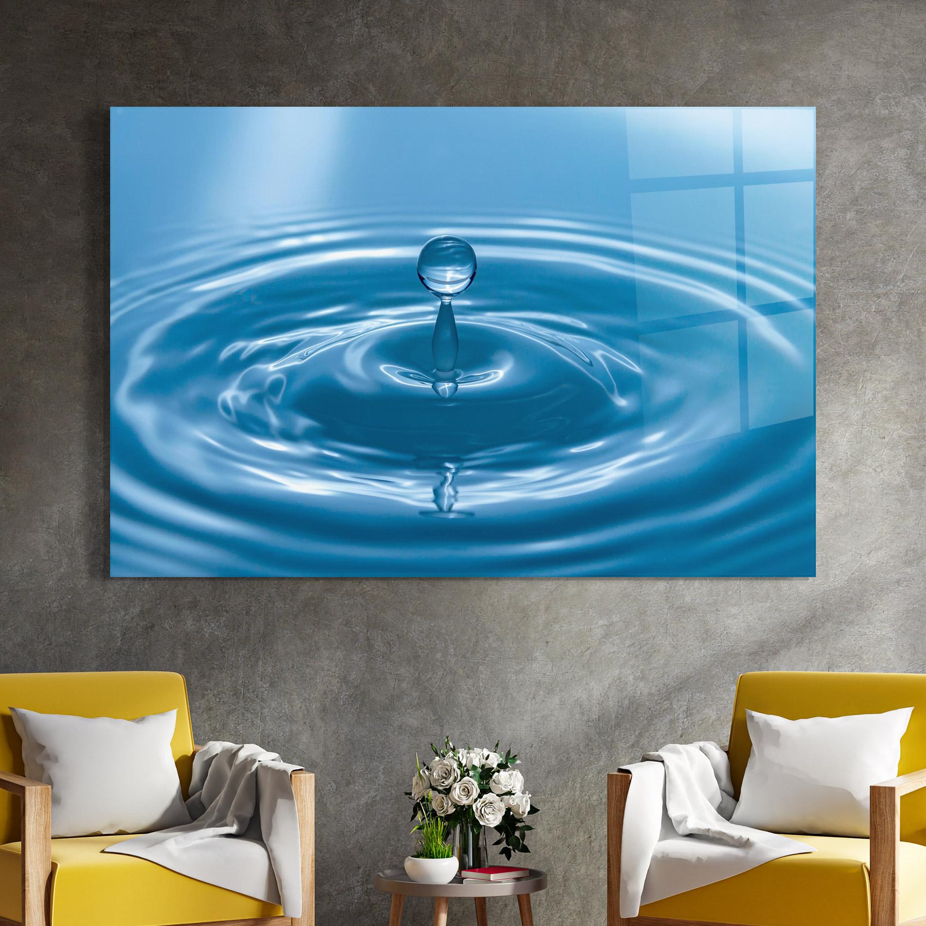 Tablou Sticla Drop Close Up mockup 4