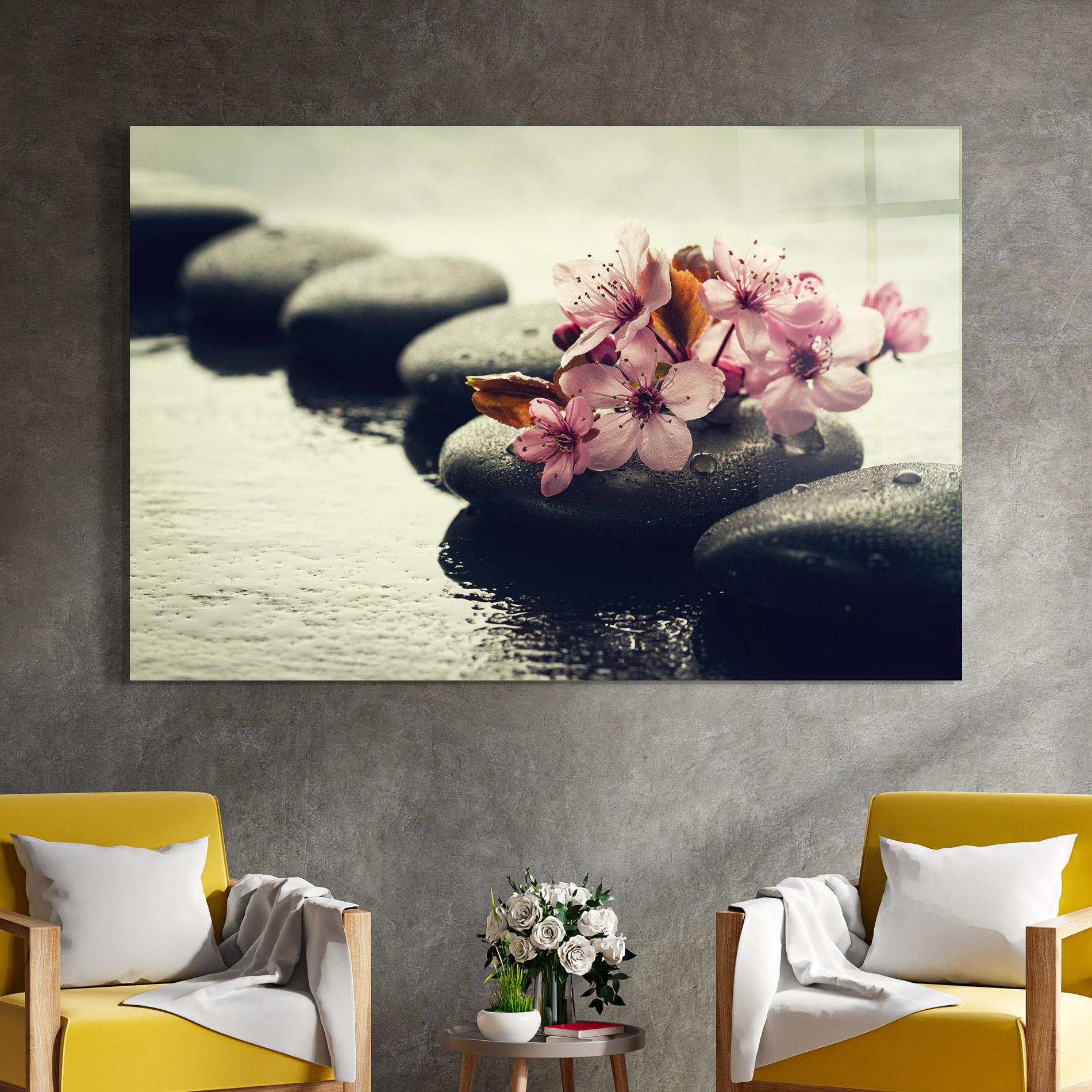 Tablou Sticla Hot Spa Flowers mockup 4