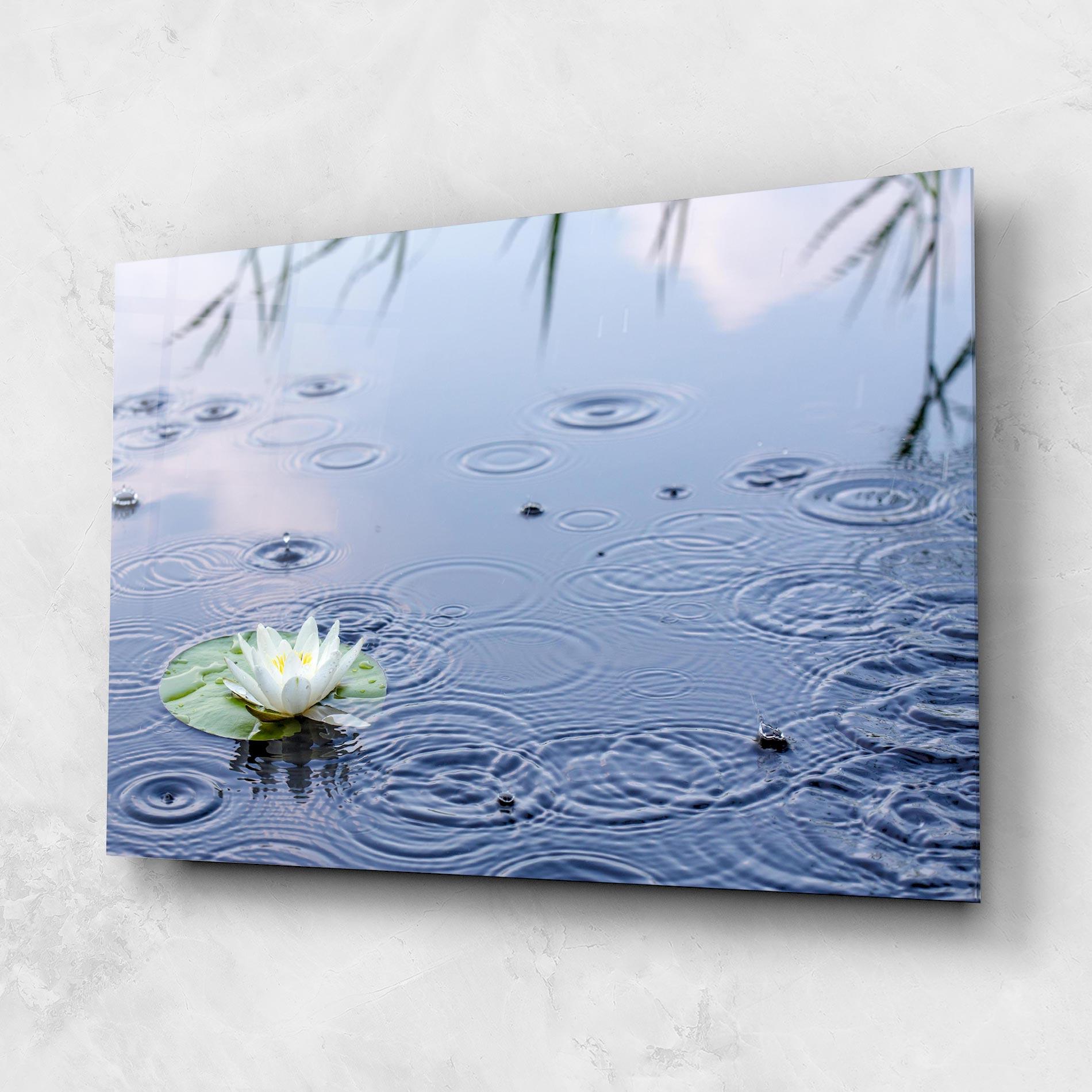 Tablou Sticla Clear Lake Rain mockup 1