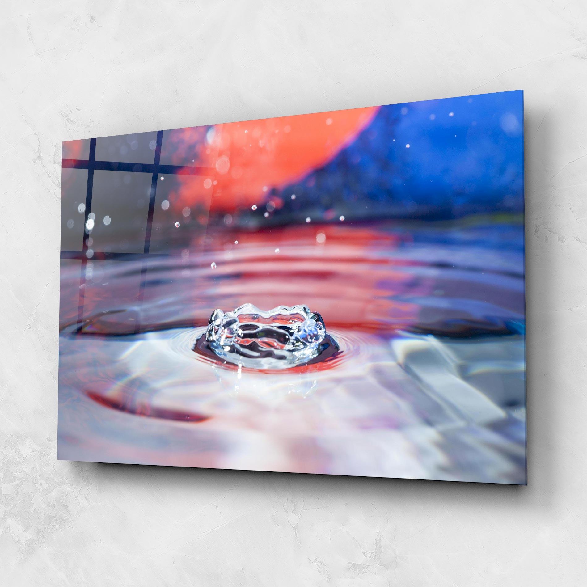 Tablou Sticla Colorful Water Surface mockup 1