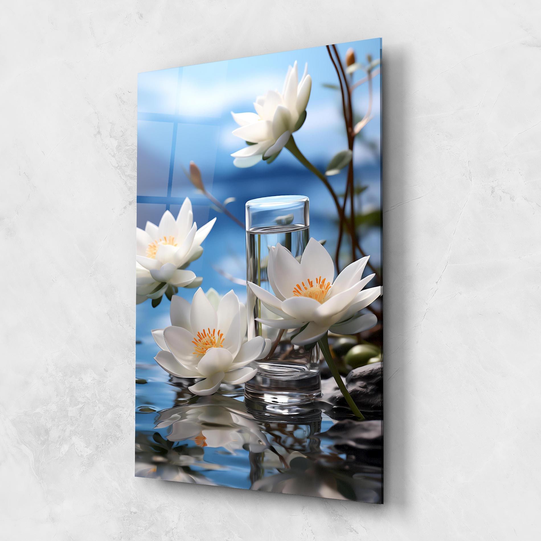 Flower Water Glass mockup 1