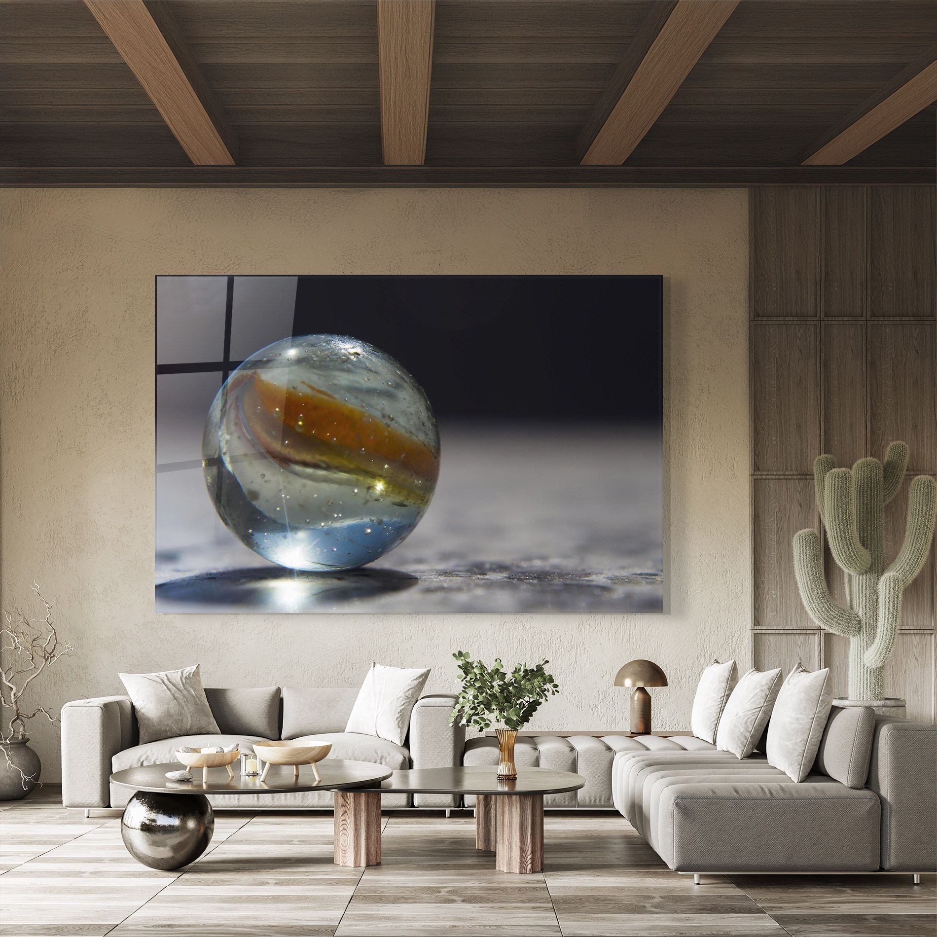 Colorful Glass Sphere mockup 8