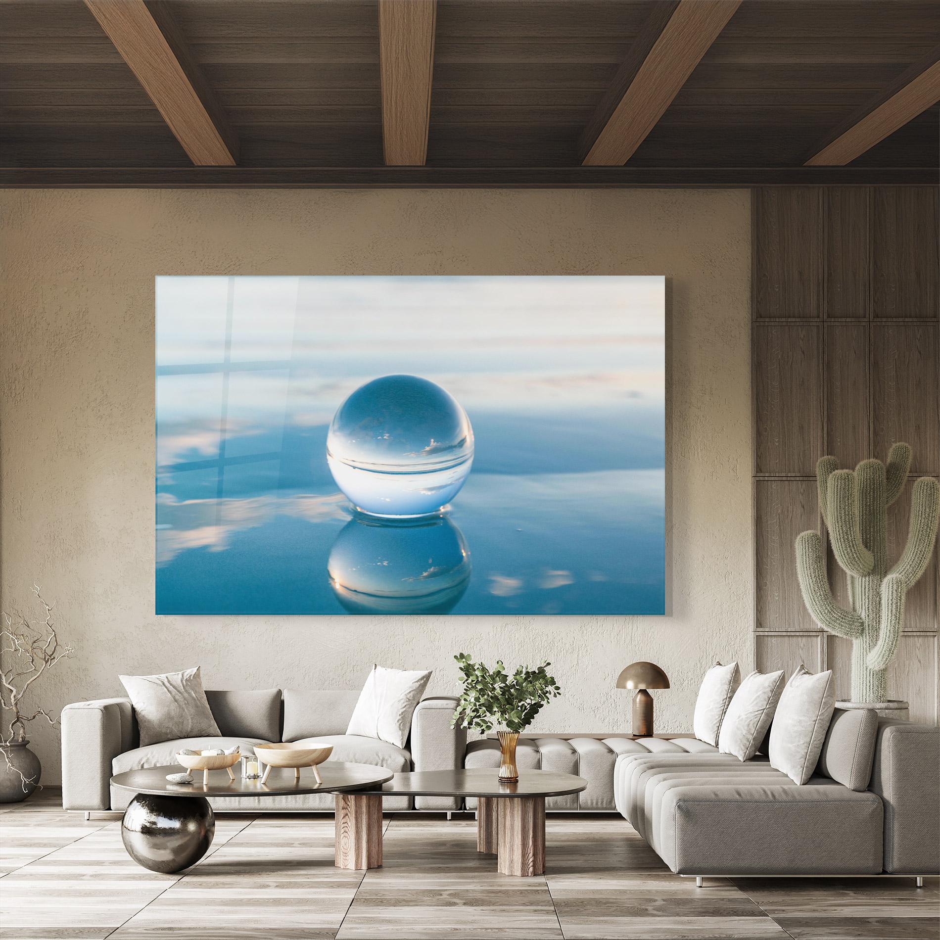 Tablou Sticla Crystal Ball Reflecting mockup 8