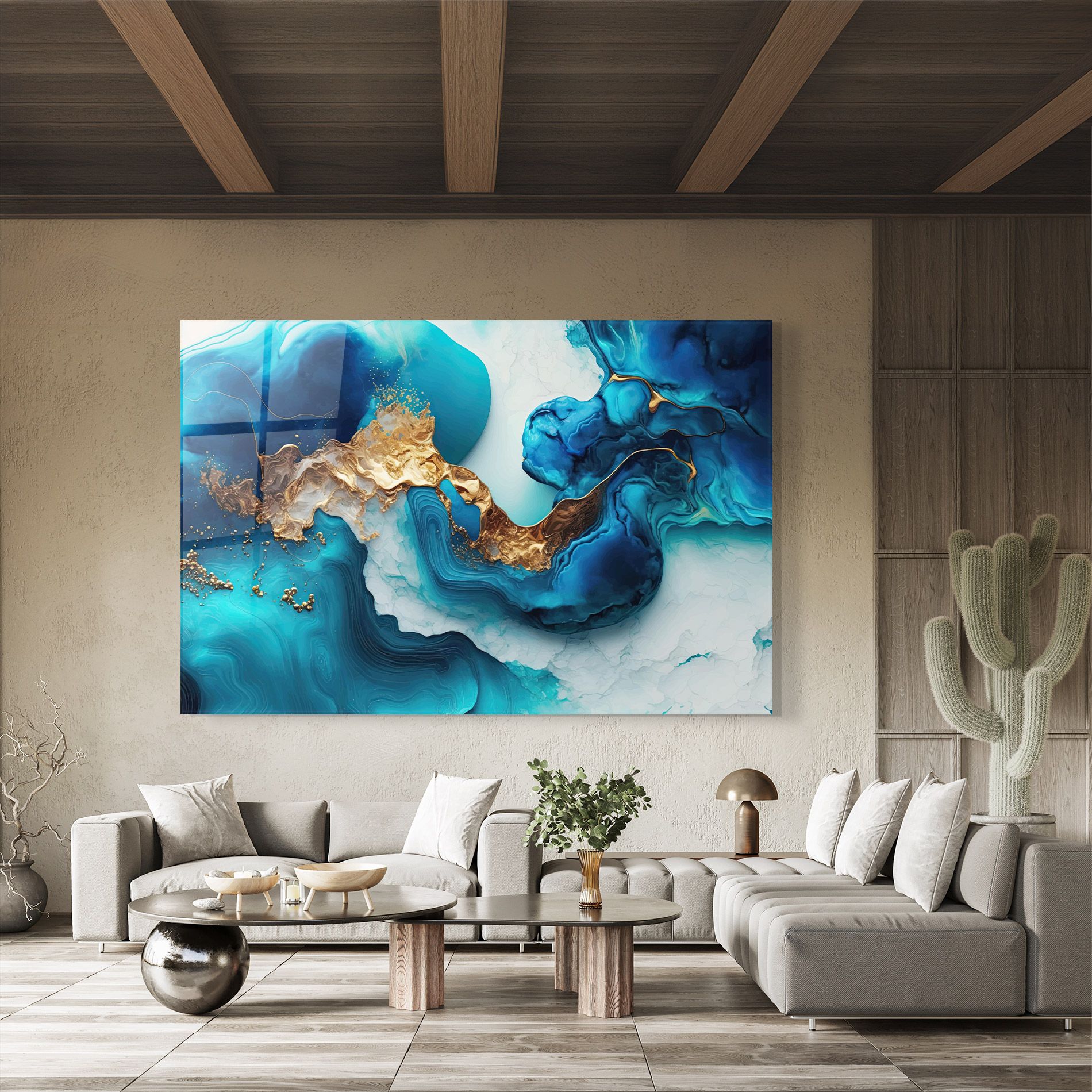 Gold Blue Art Wave mockup 8