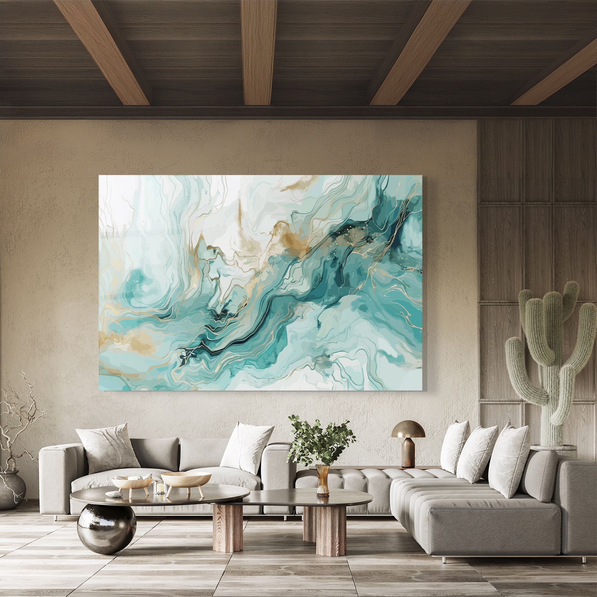 Green Gold Water mockup 8