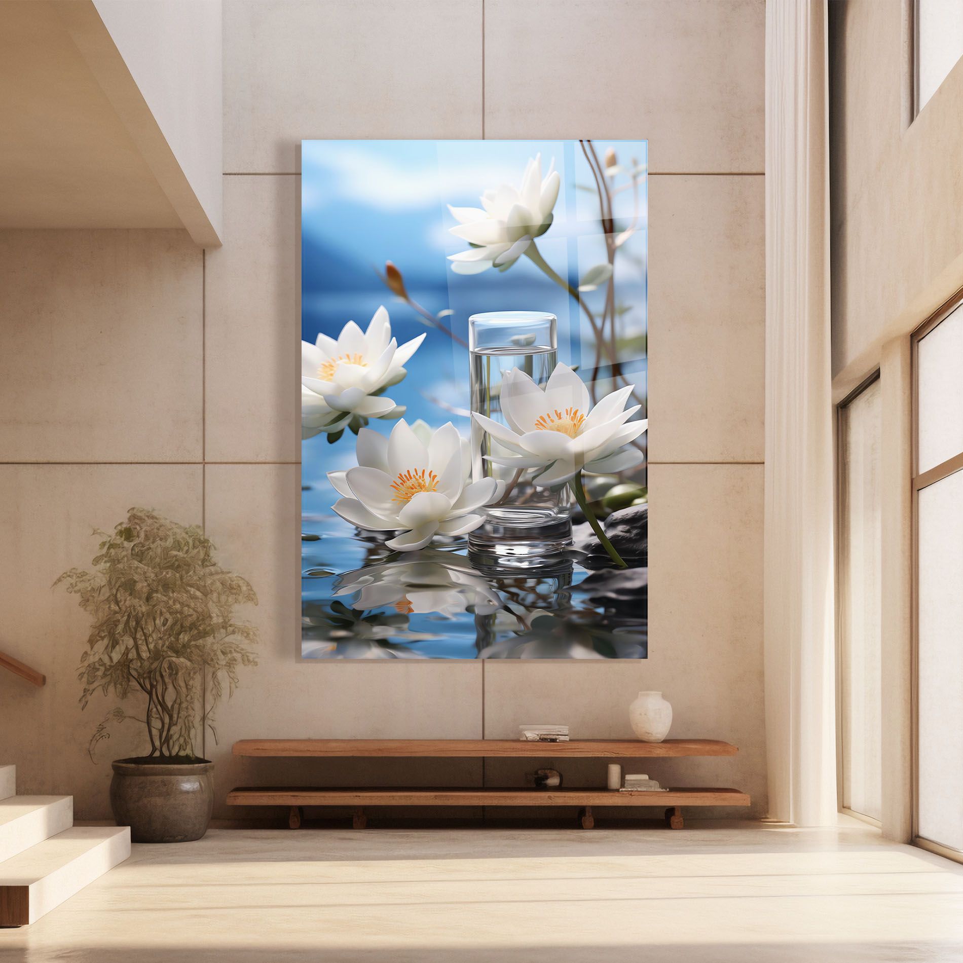 Flower Water Glass mockup 8