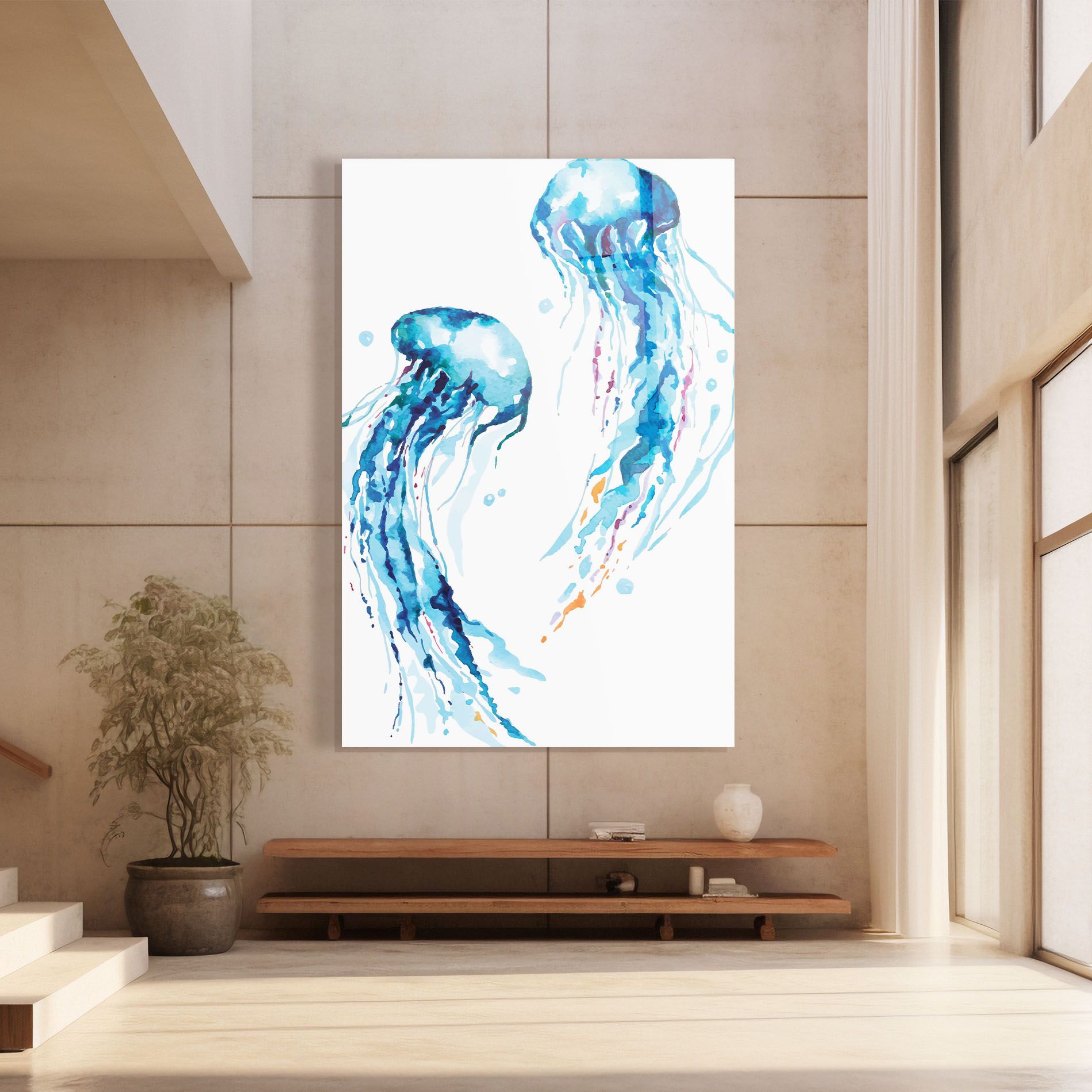 Jellyfish Watercolor mockup 8