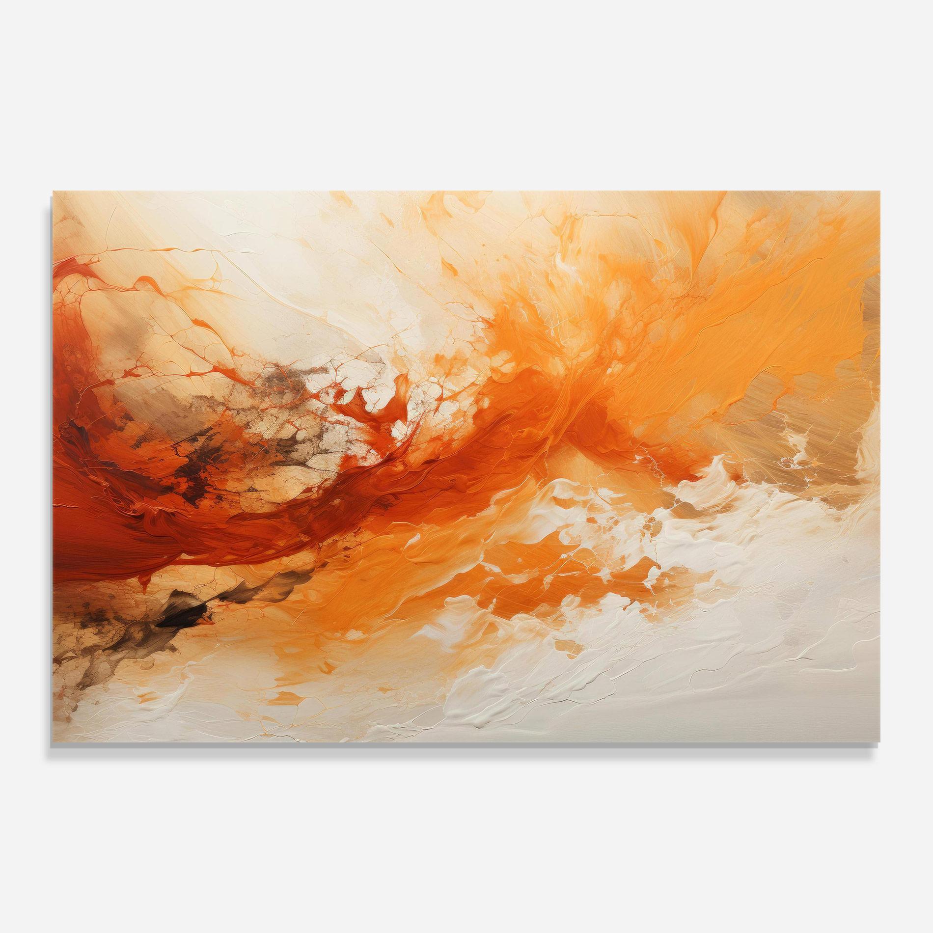 Tablou Sticla Abstract Fire Painting mockup 0