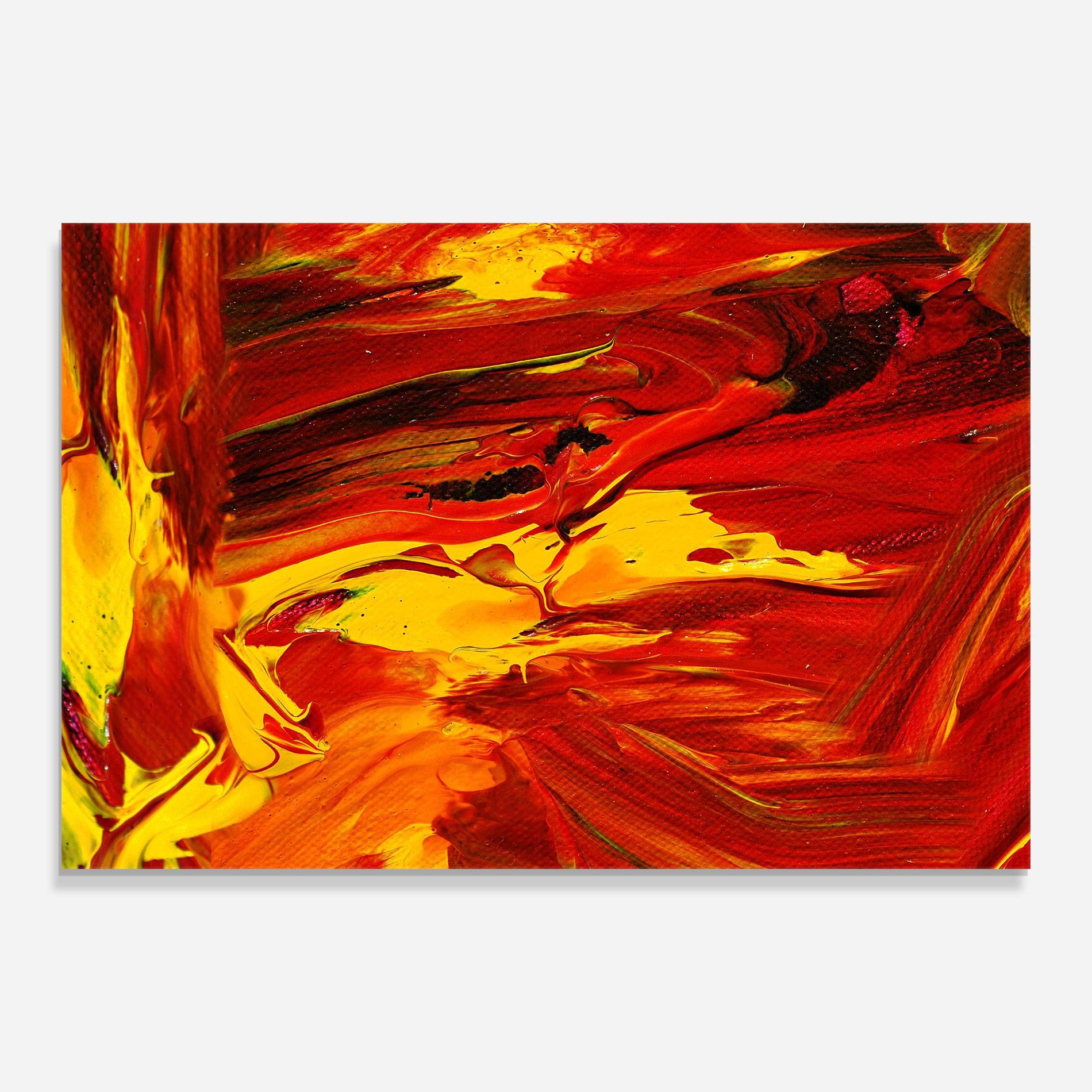 Tablou Sticla Fire Painting mockup 0