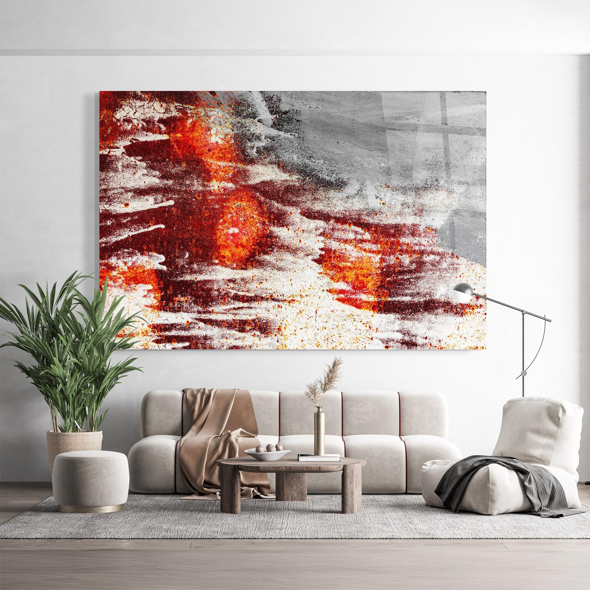 Tablou Sticla Burning Sign mockup 9