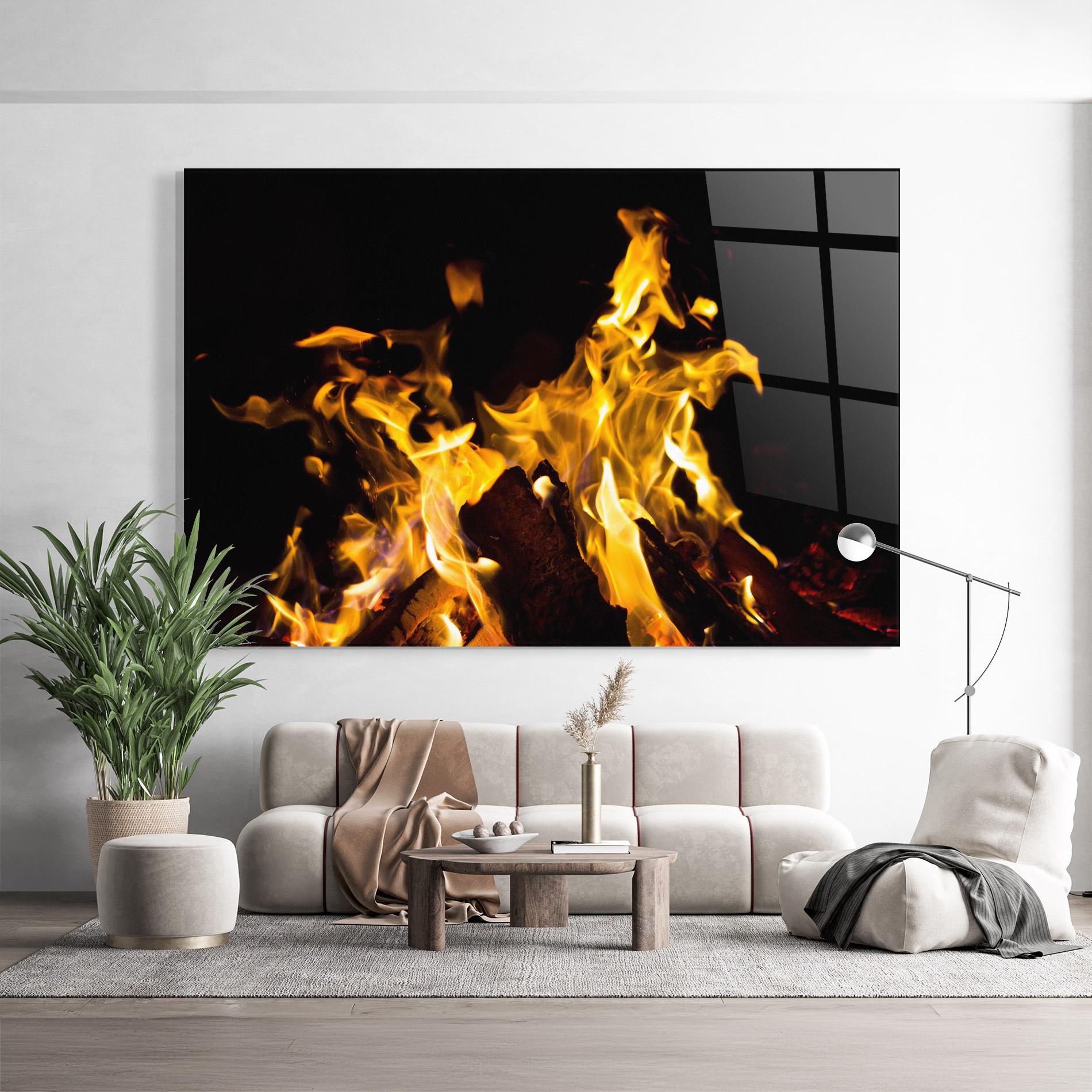 Tablou Sticla Fire Dance mockup 9