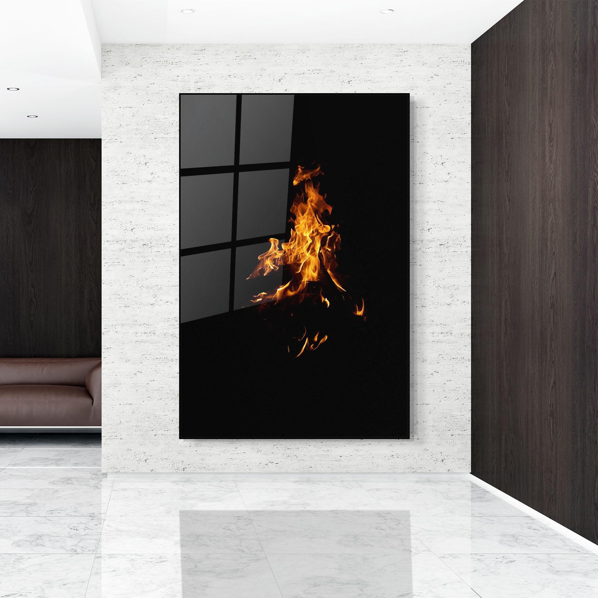 Tablou Sticla Shadow Fire mockup 9