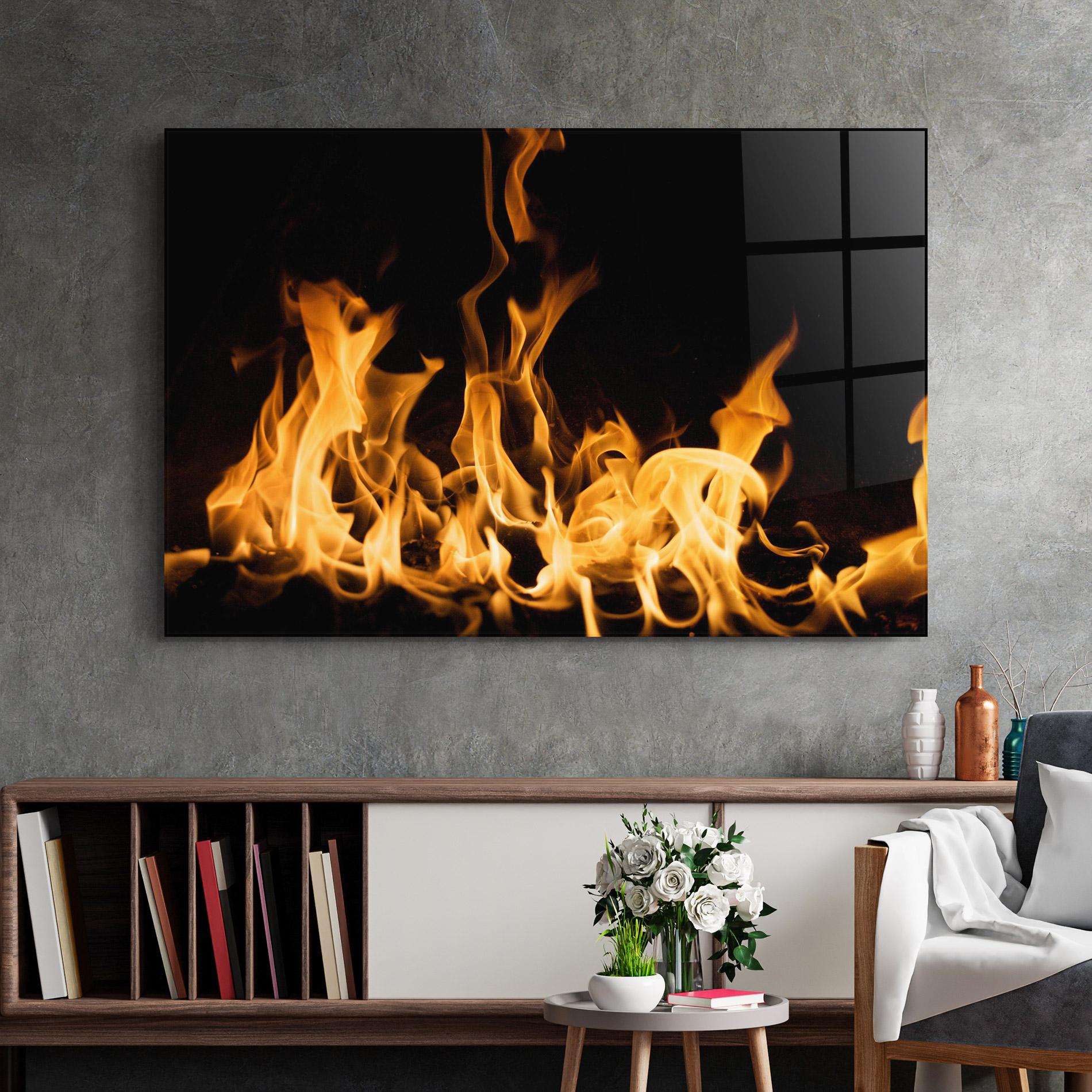 Tablou Sticla Bright Flame mockup 2