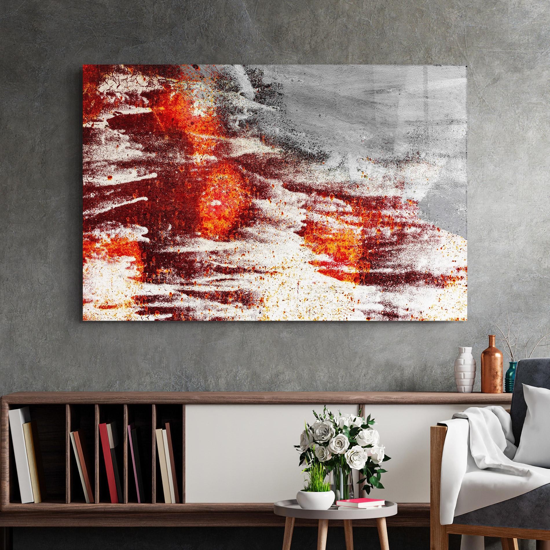 Tablou Sticla Burning Sign mockup 2