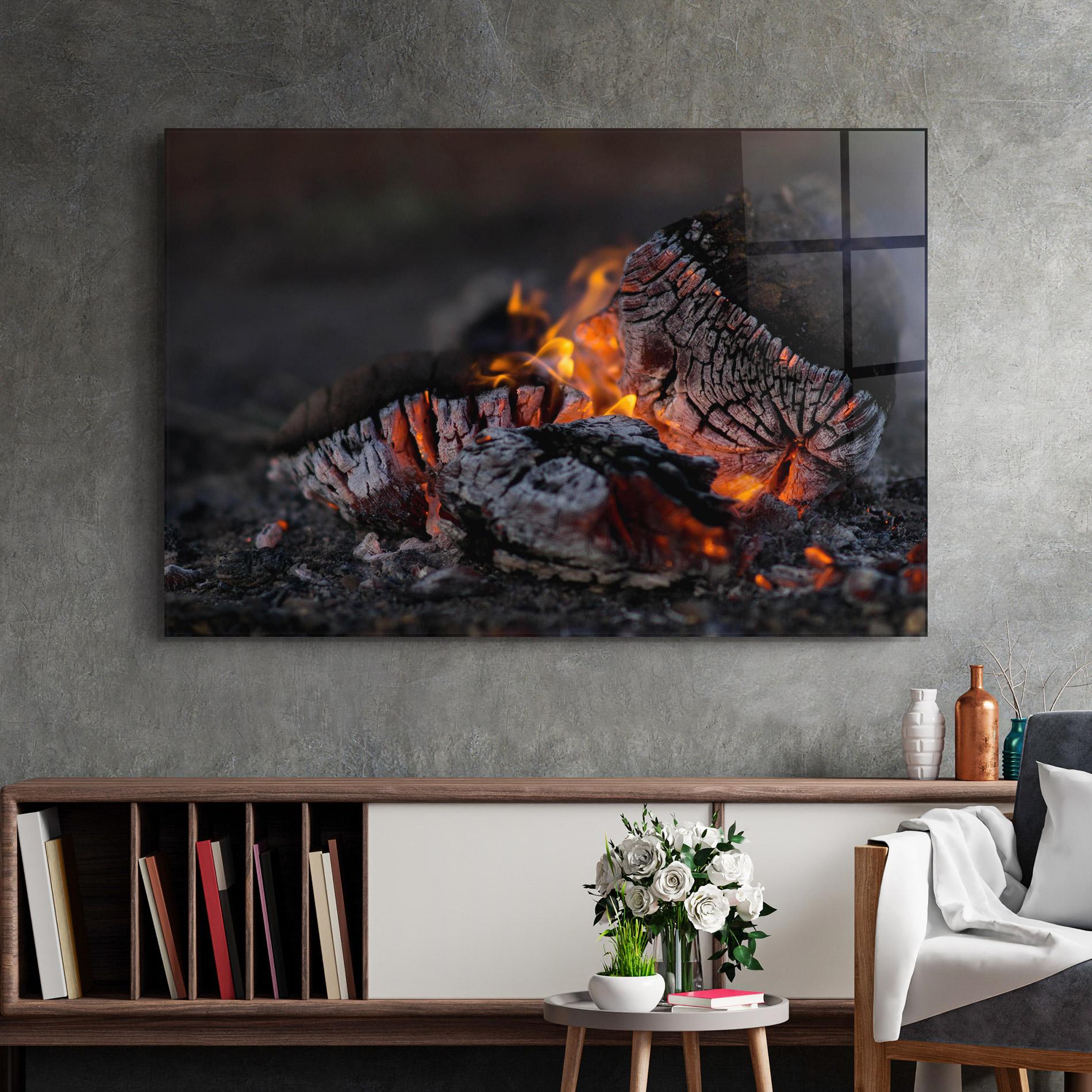 Tablou Sticla Fire Start mockup 2