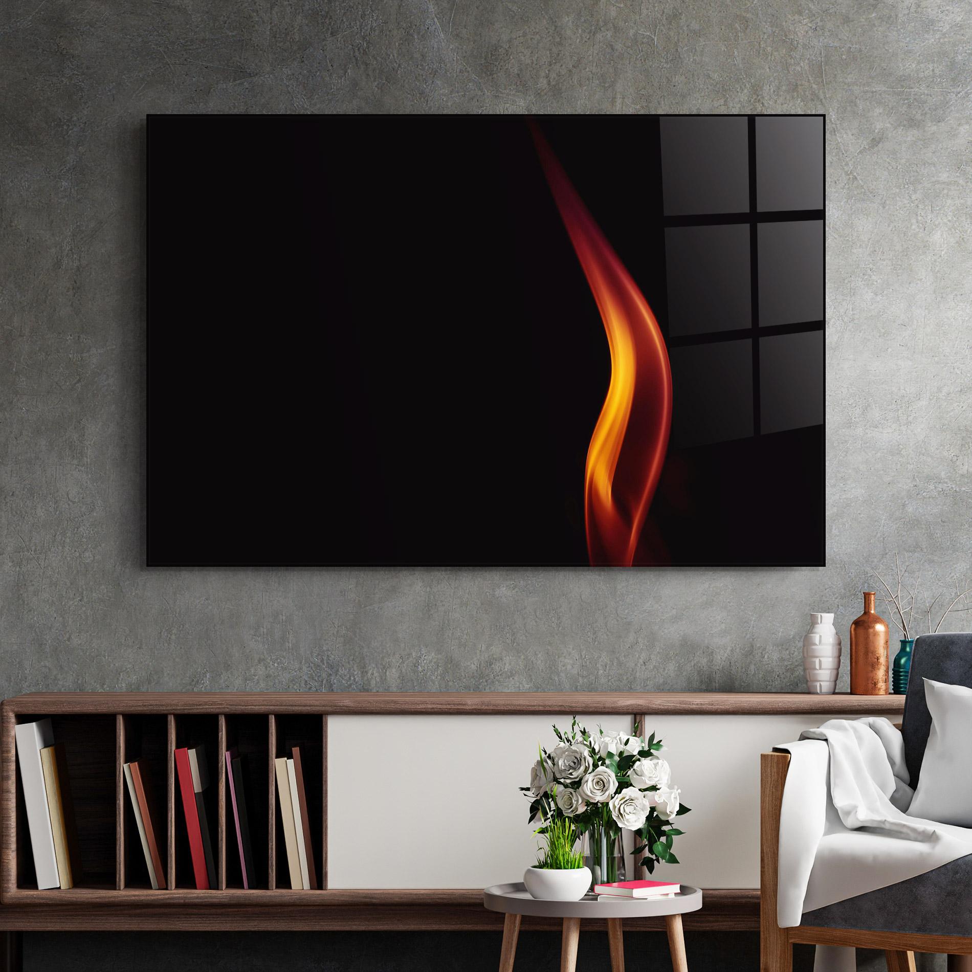 Tablou Sticla Flame Relax mockup 2