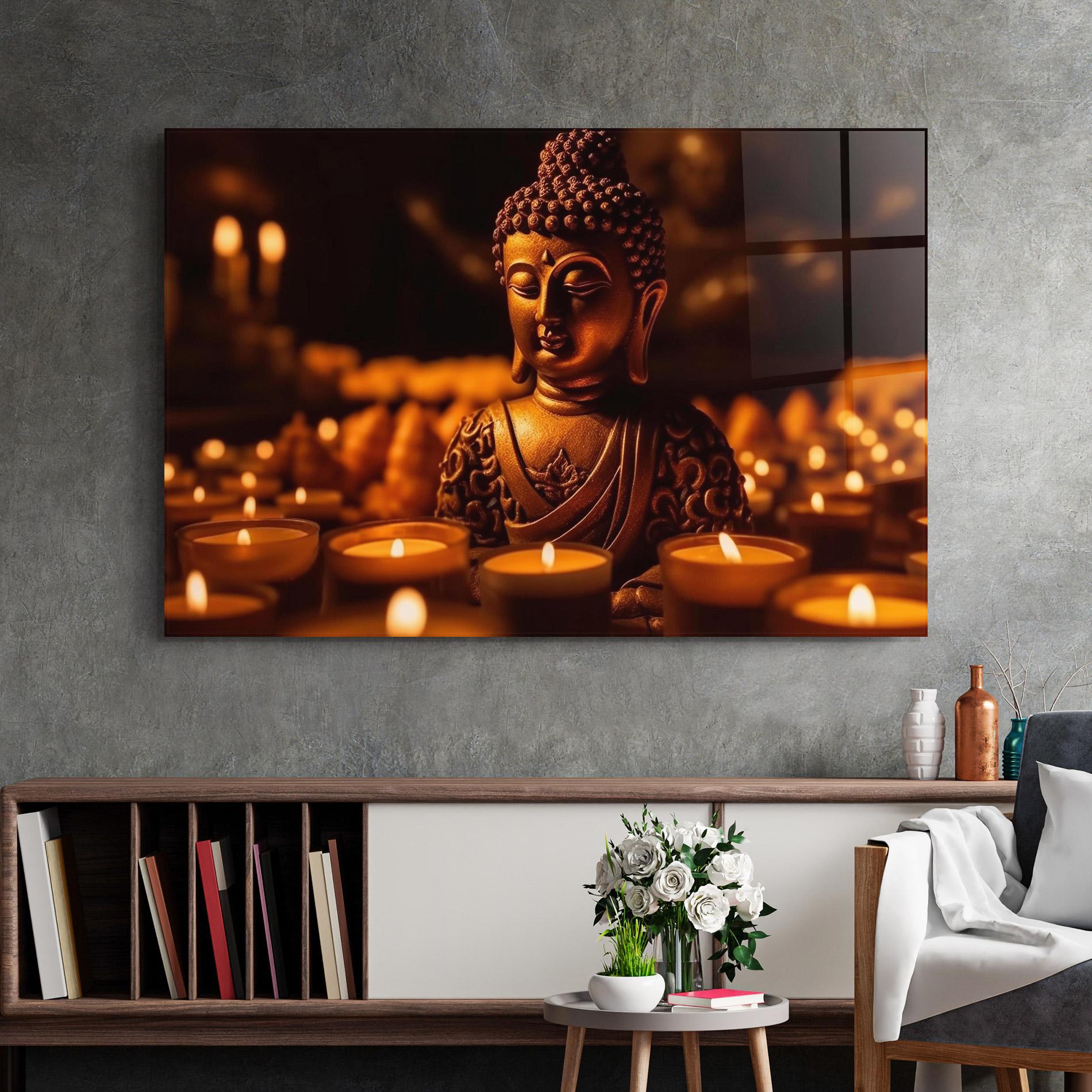 Tablou Sticla Religions Tranquil mockup 2