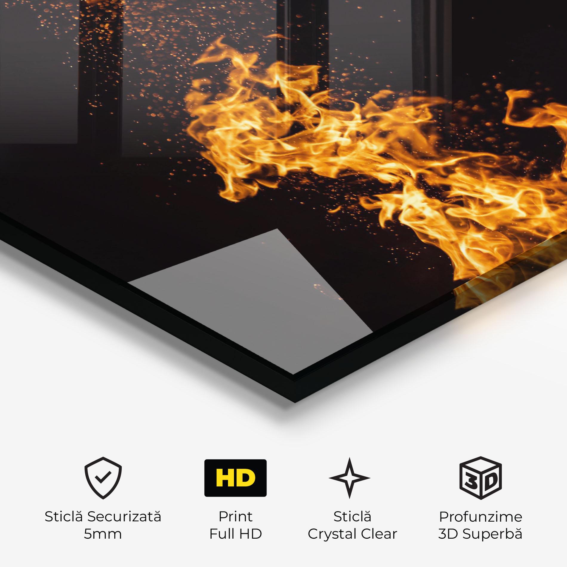 Tablou Sticla Big Fire mockup 3