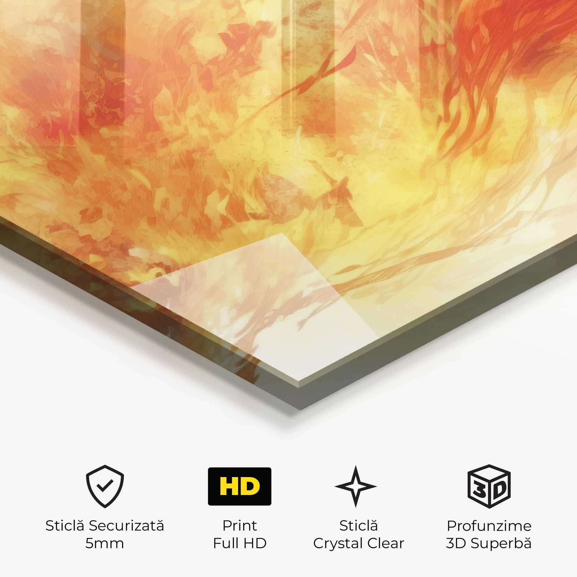 Tablou Sticla Burning Sparkle mockup 3