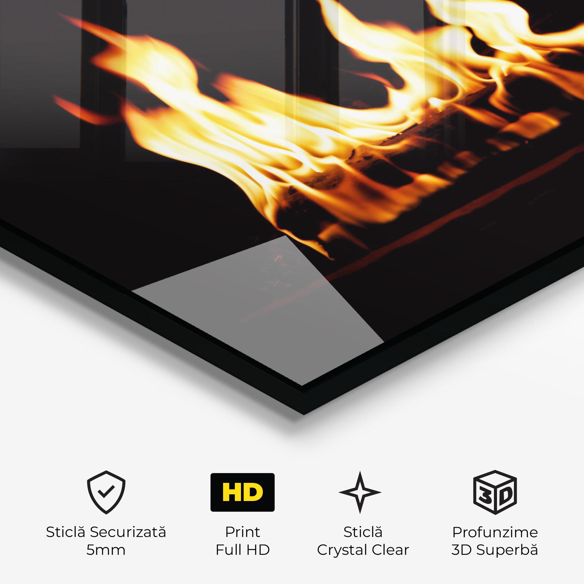 Tablou Sticla Calm Fire mockup 3