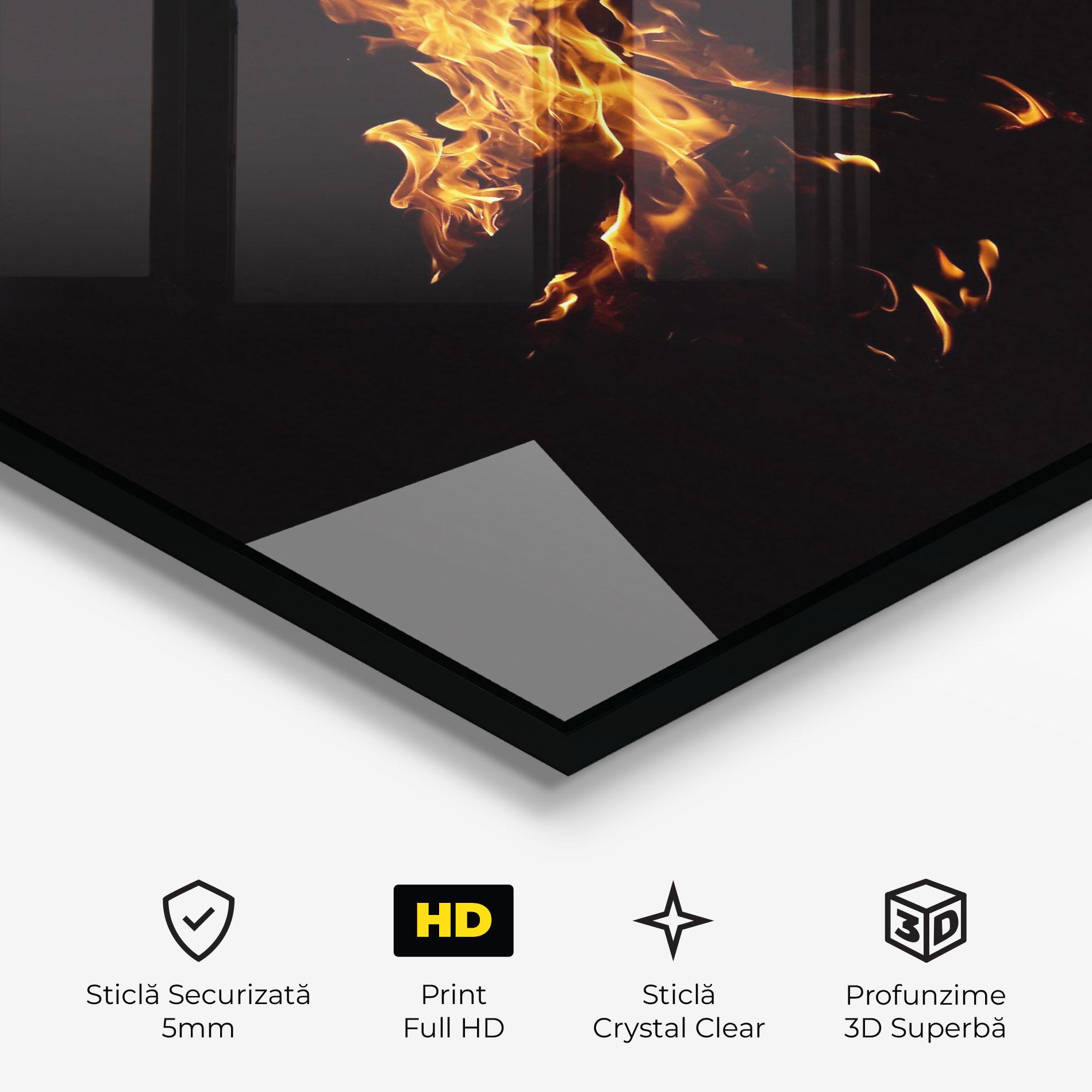 Tablou Sticla Shadow Fire mockup 3