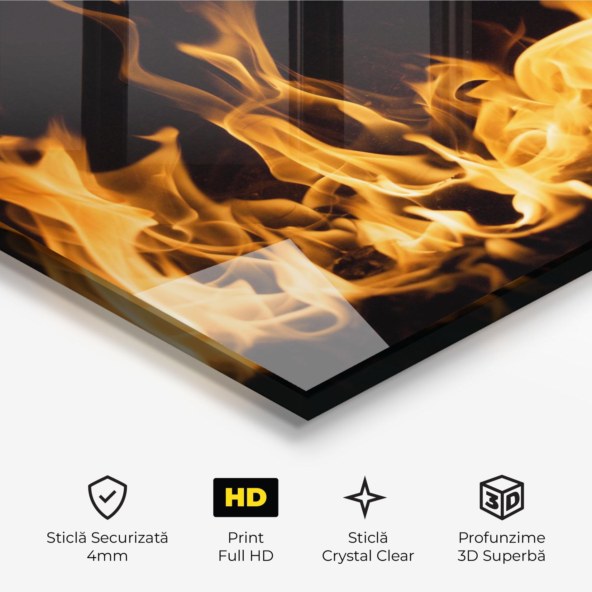 Tablou Sticla Bright Flame mockup 3