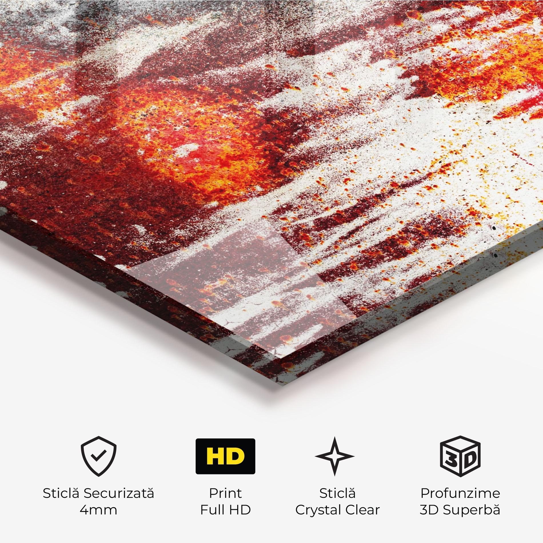 Tablou Sticla Burning Sign mockup 3