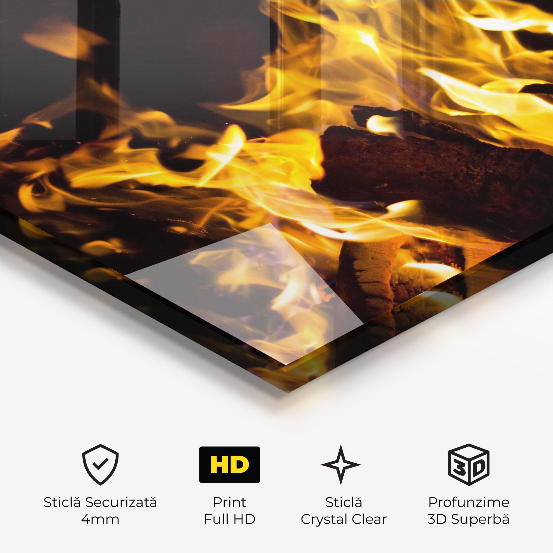 Tablou Sticla Fire Dance mockup 3