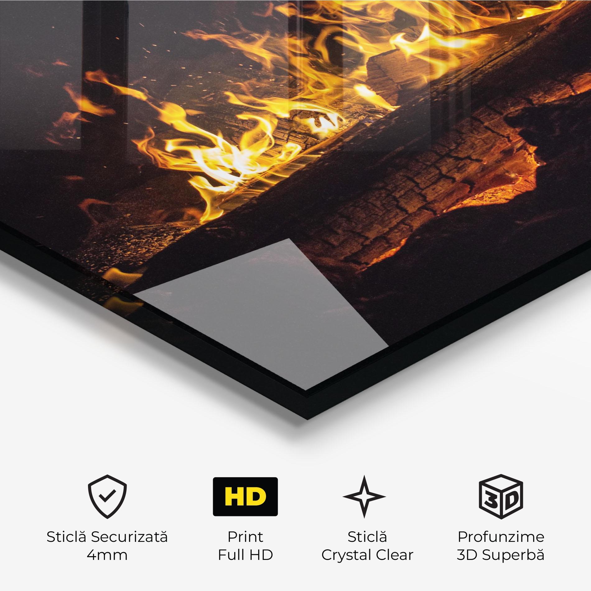 Tablou Sticla Fire Wood mockup 3