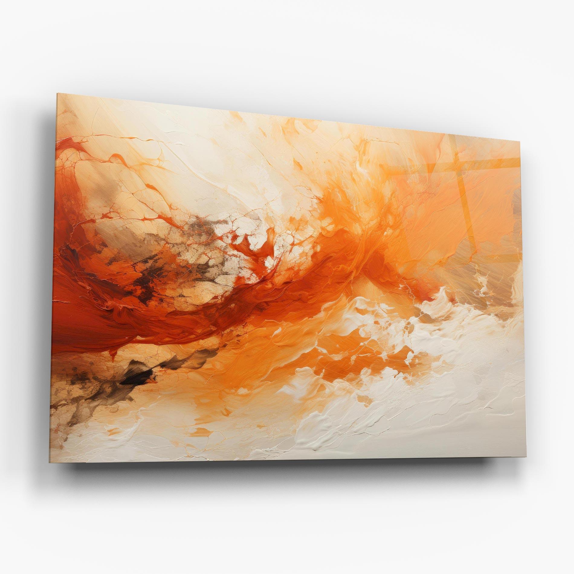 Tablou Sticla Abstract Fire Painting mockup 6