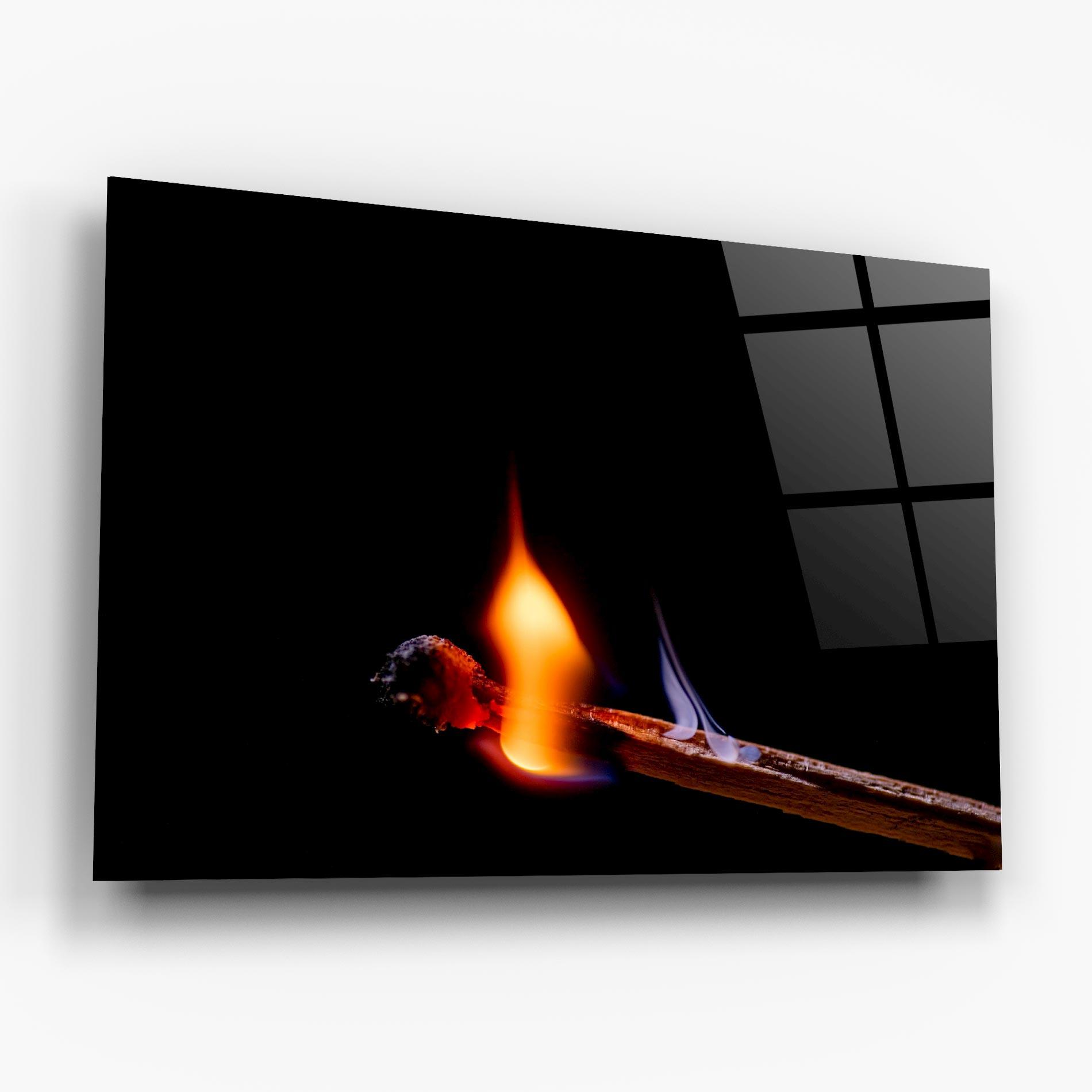 Tablou Sticla Burning Matchsticks mockup 6