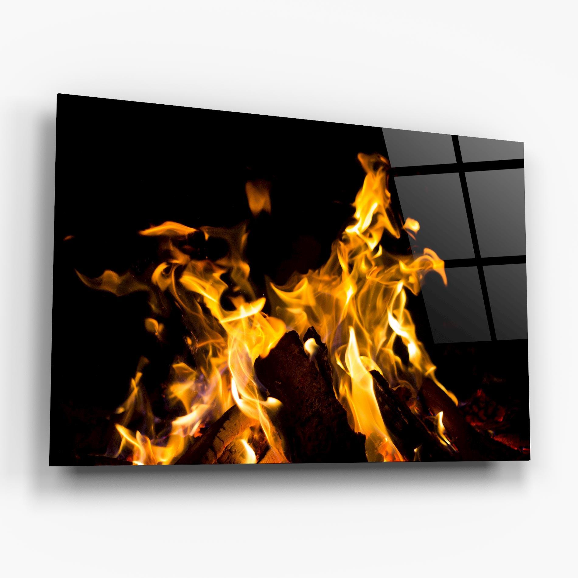 Tablou Sticla Fire Dance mockup 6