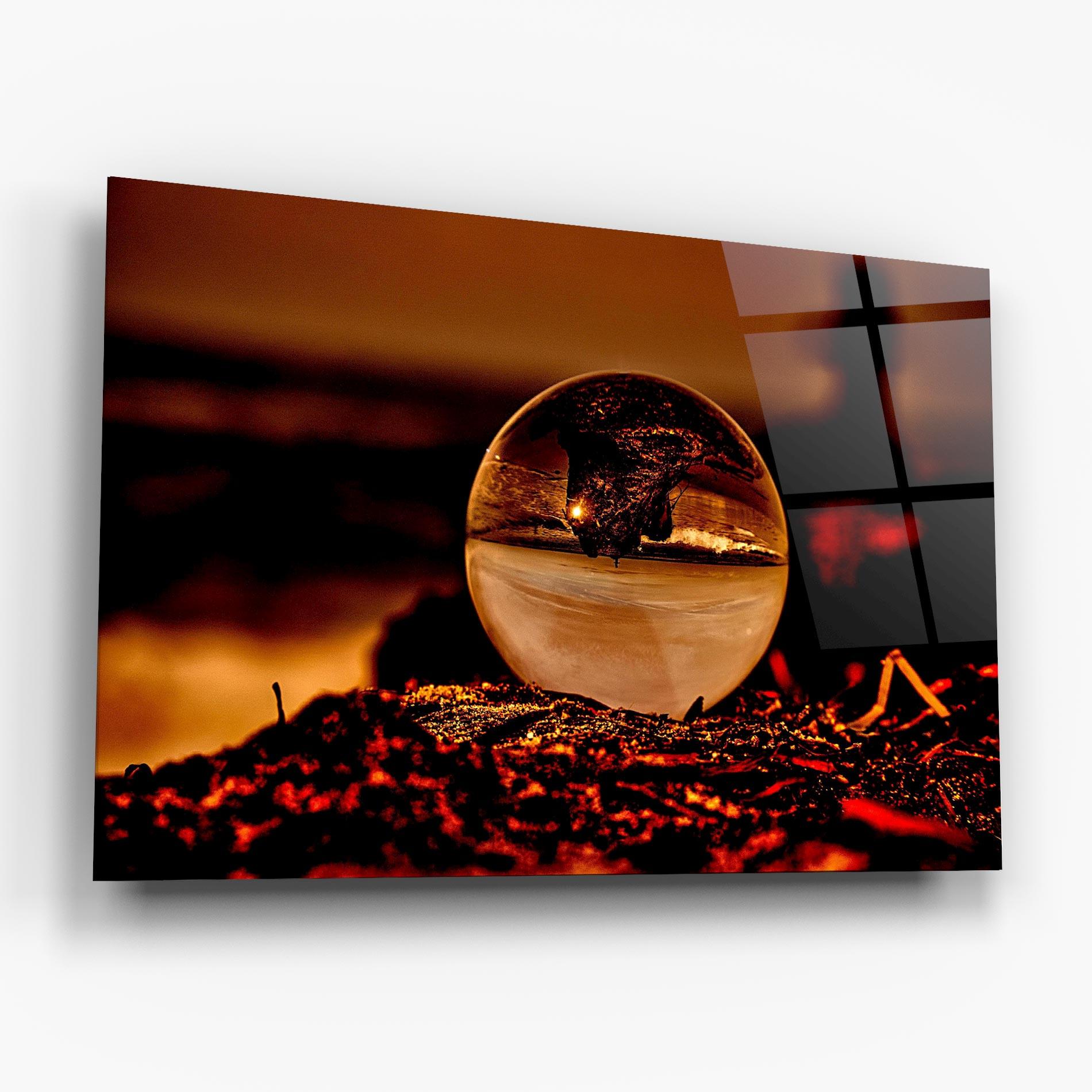 Tablou Sticla Fire Glass Ball mockup 6