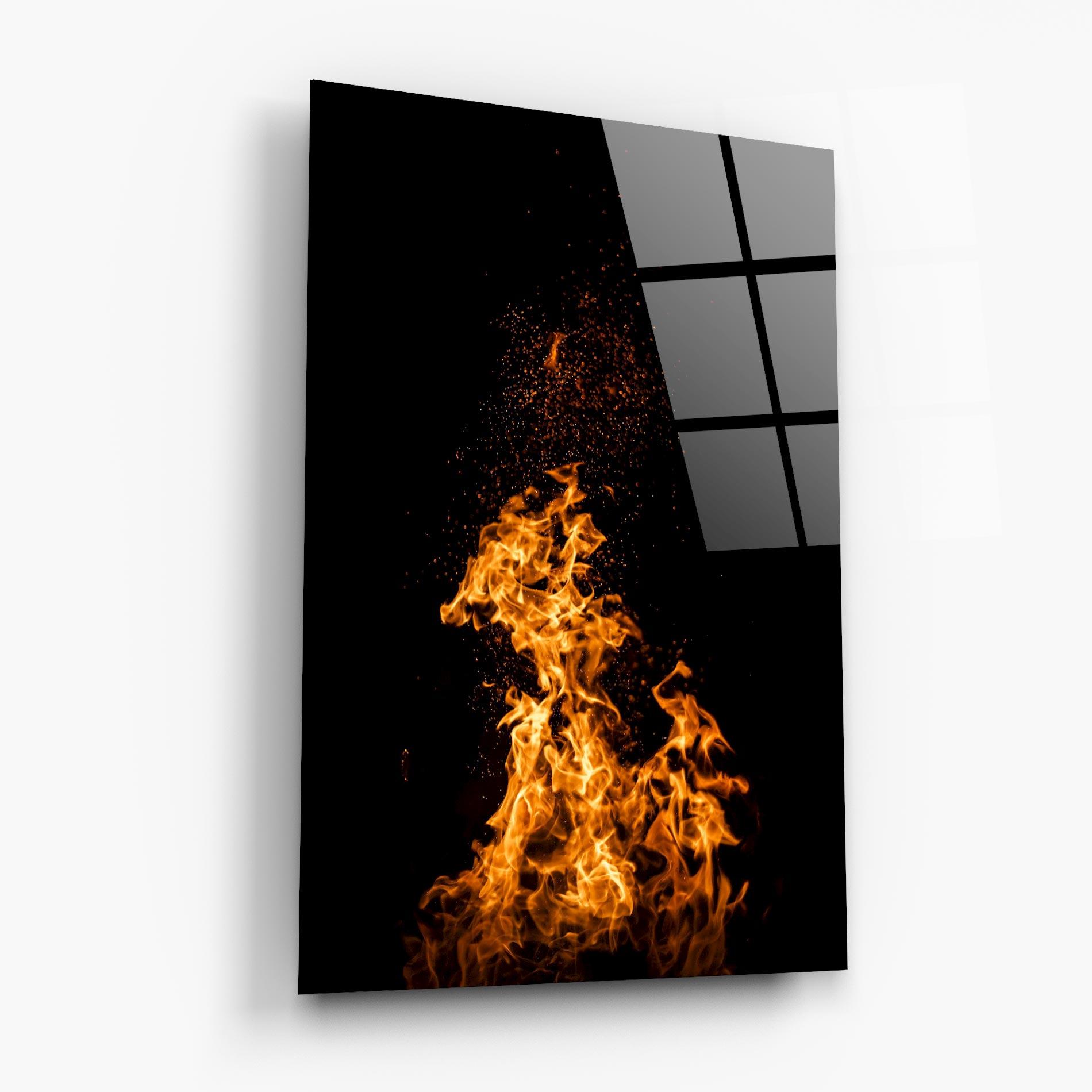 Tablou Sticla Big Fire mockup 6