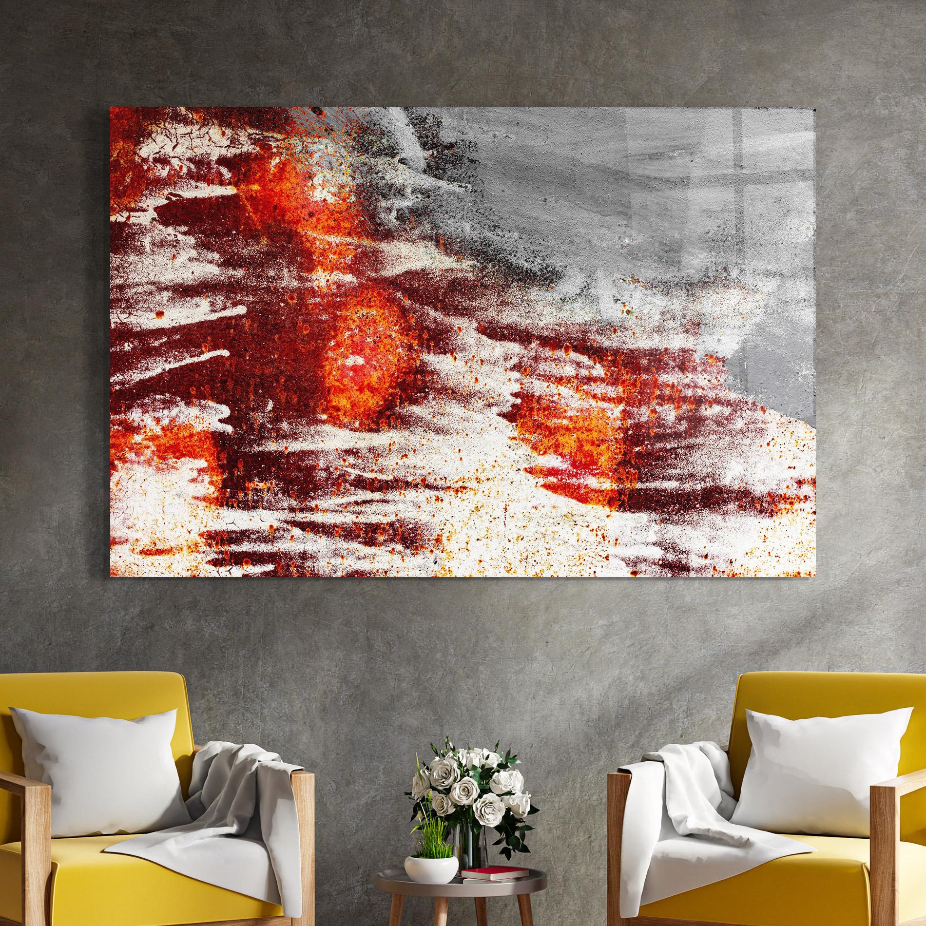 Tablou Sticla Burning Sign mockup 4