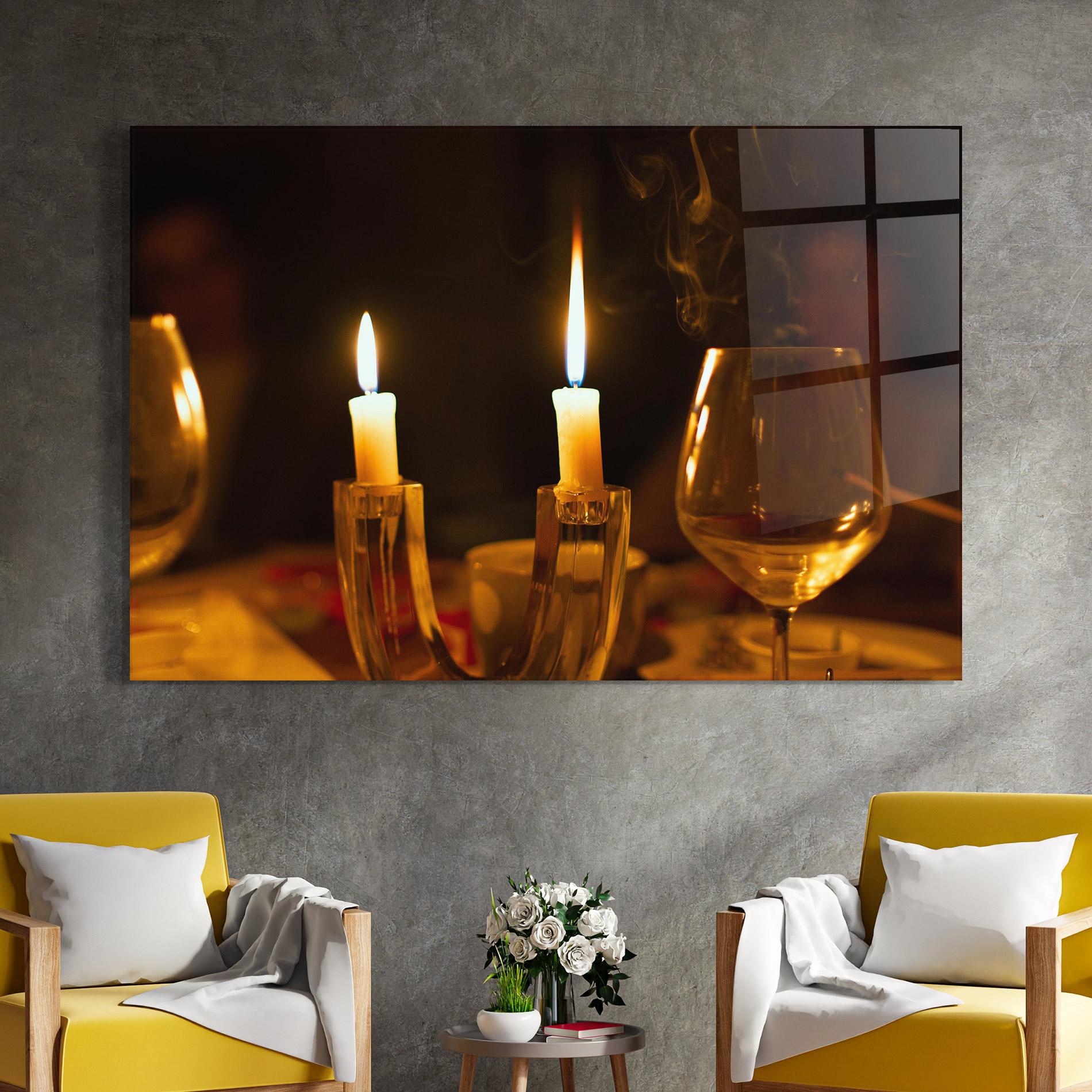 Tablou Sticla Candle Light mockup 4