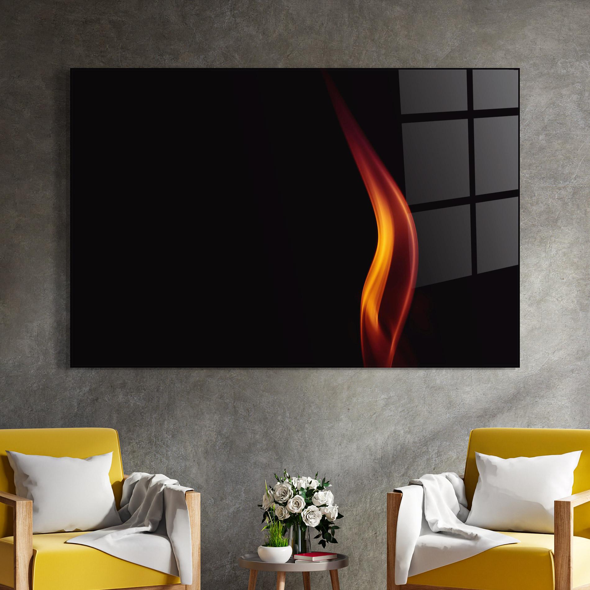 Tablou Sticla Flame Relax mockup 4