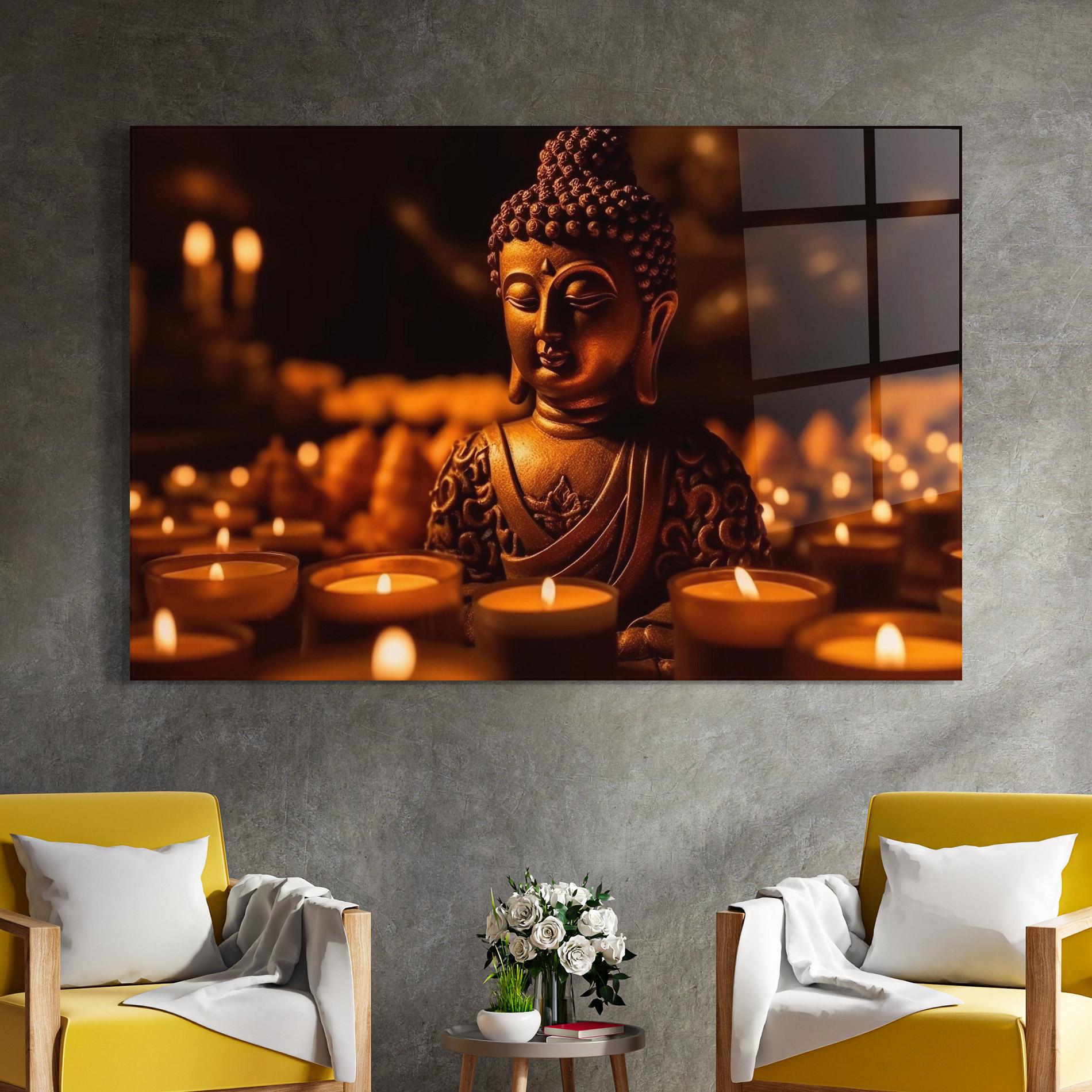 Tablou Sticla Religions Tranquil mockup 4