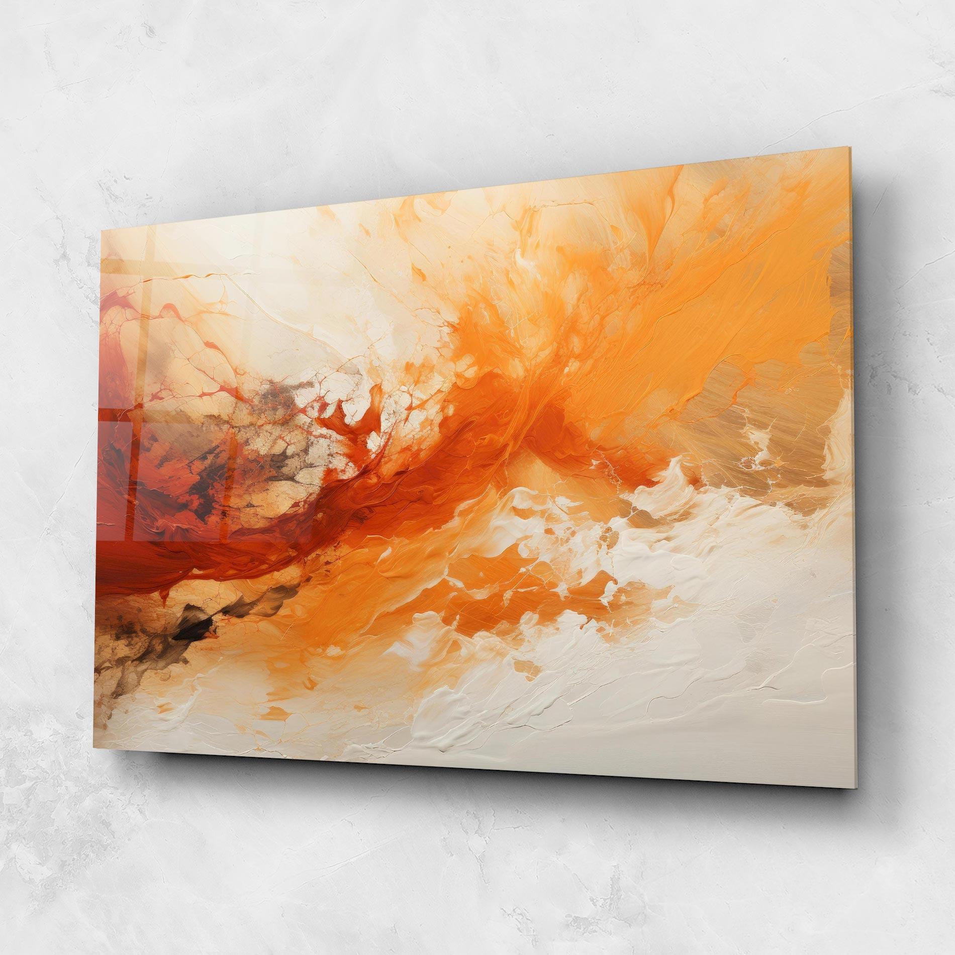 Tablou Sticla Abstract Fire Painting mockup 1