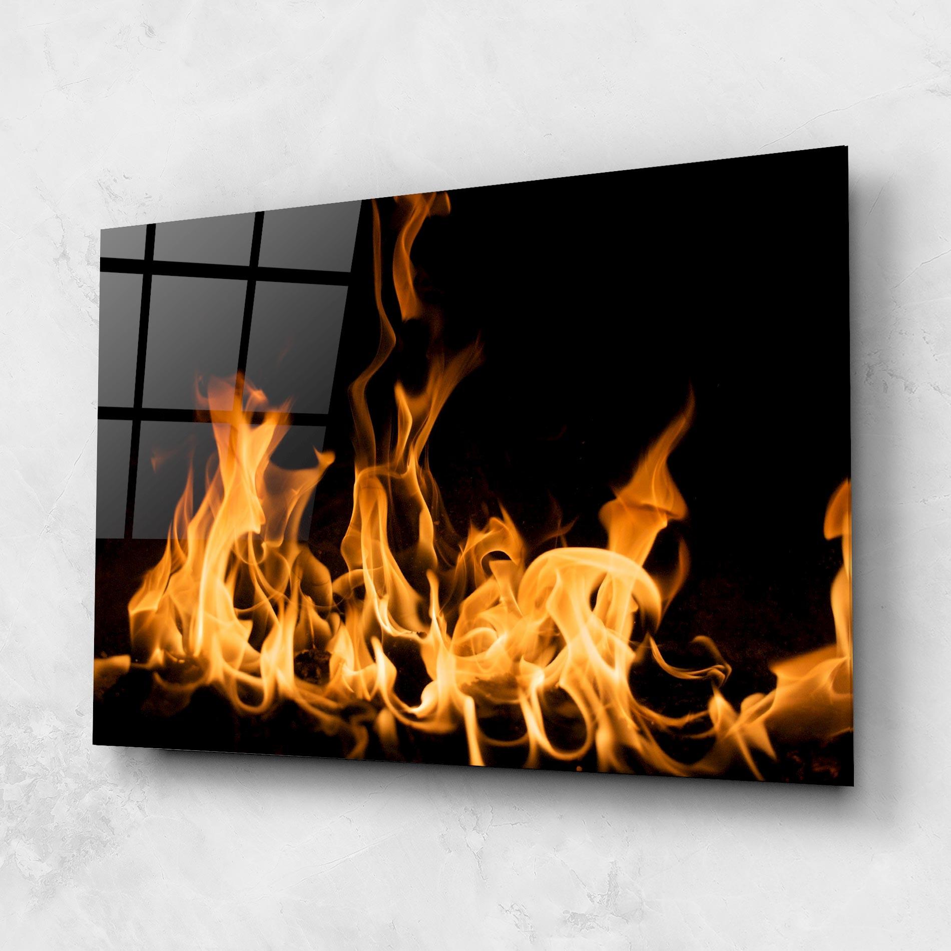 Tablou Sticla Bright Flame mockup 1