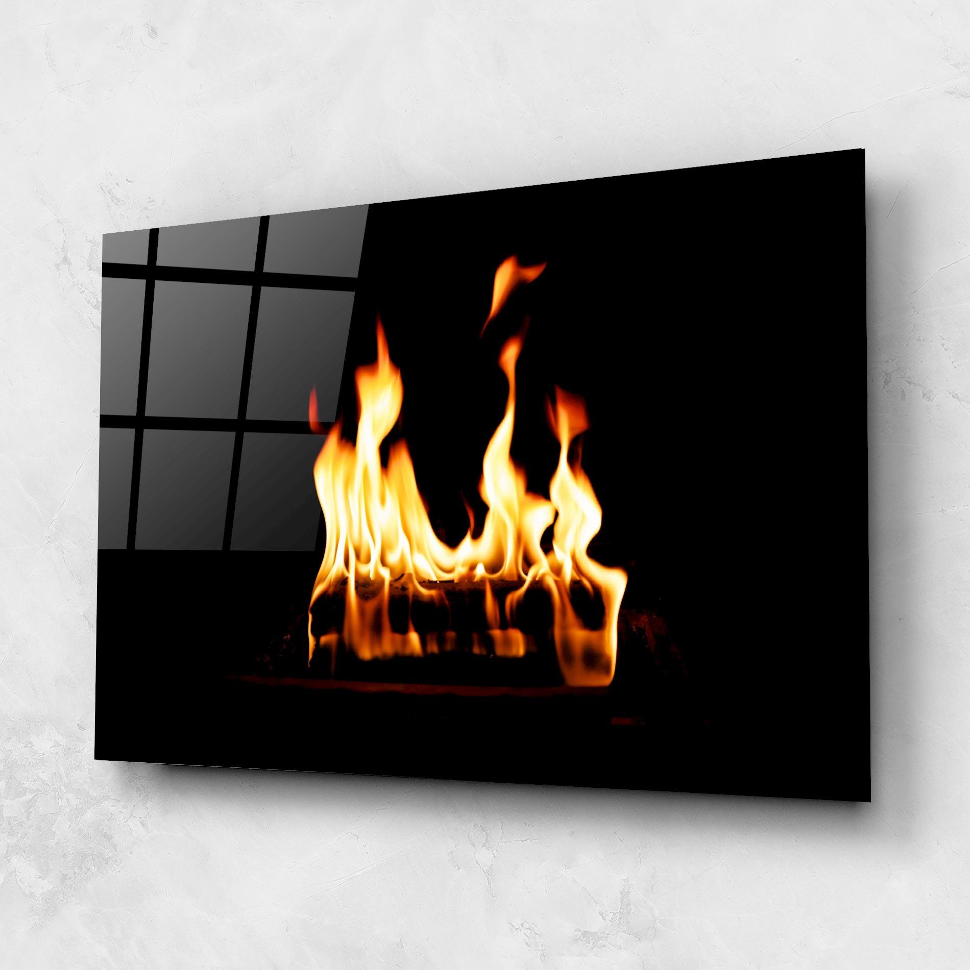 Tablou Sticla Calm Fire mockup 1