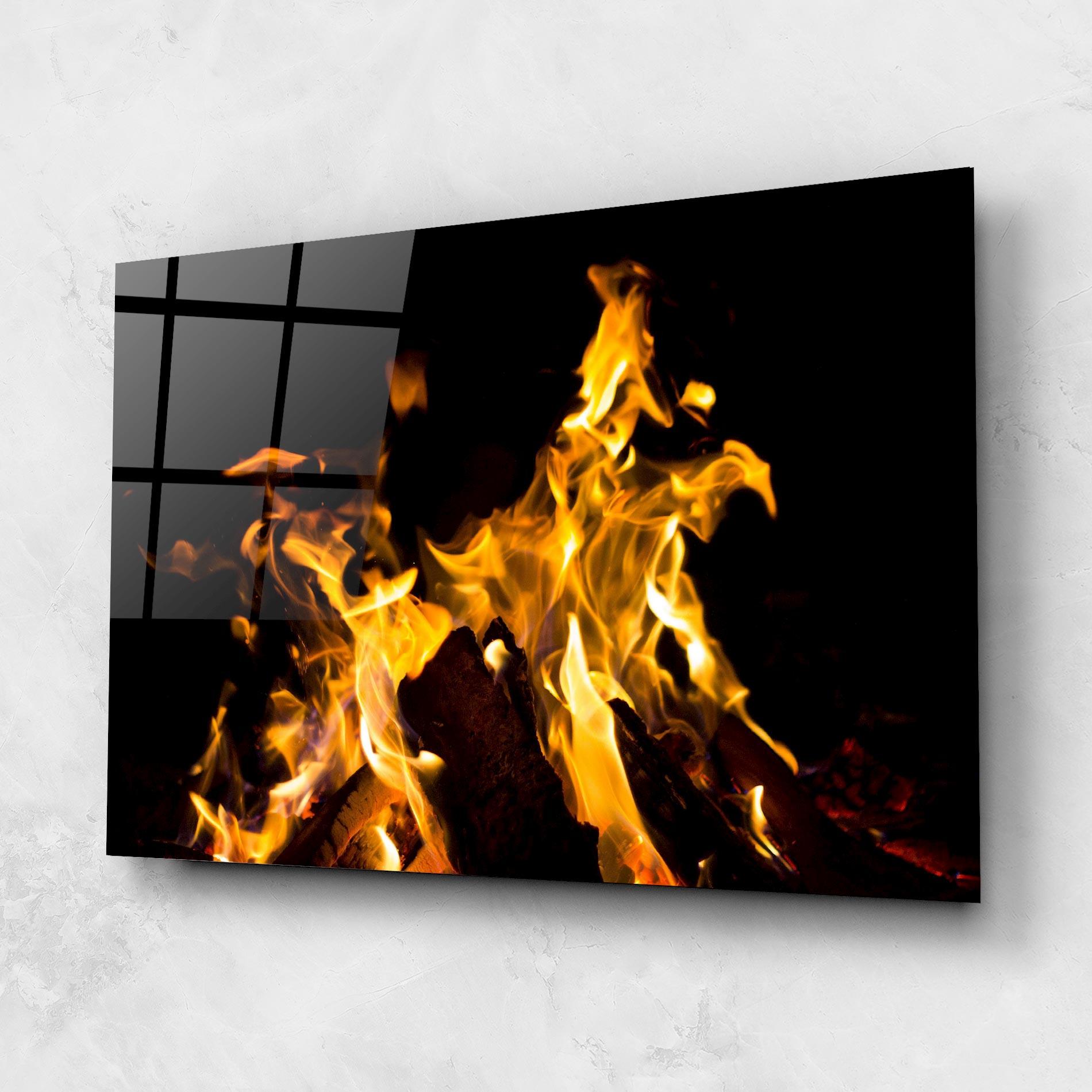 Tablou Sticla Fire Dance mockup 1