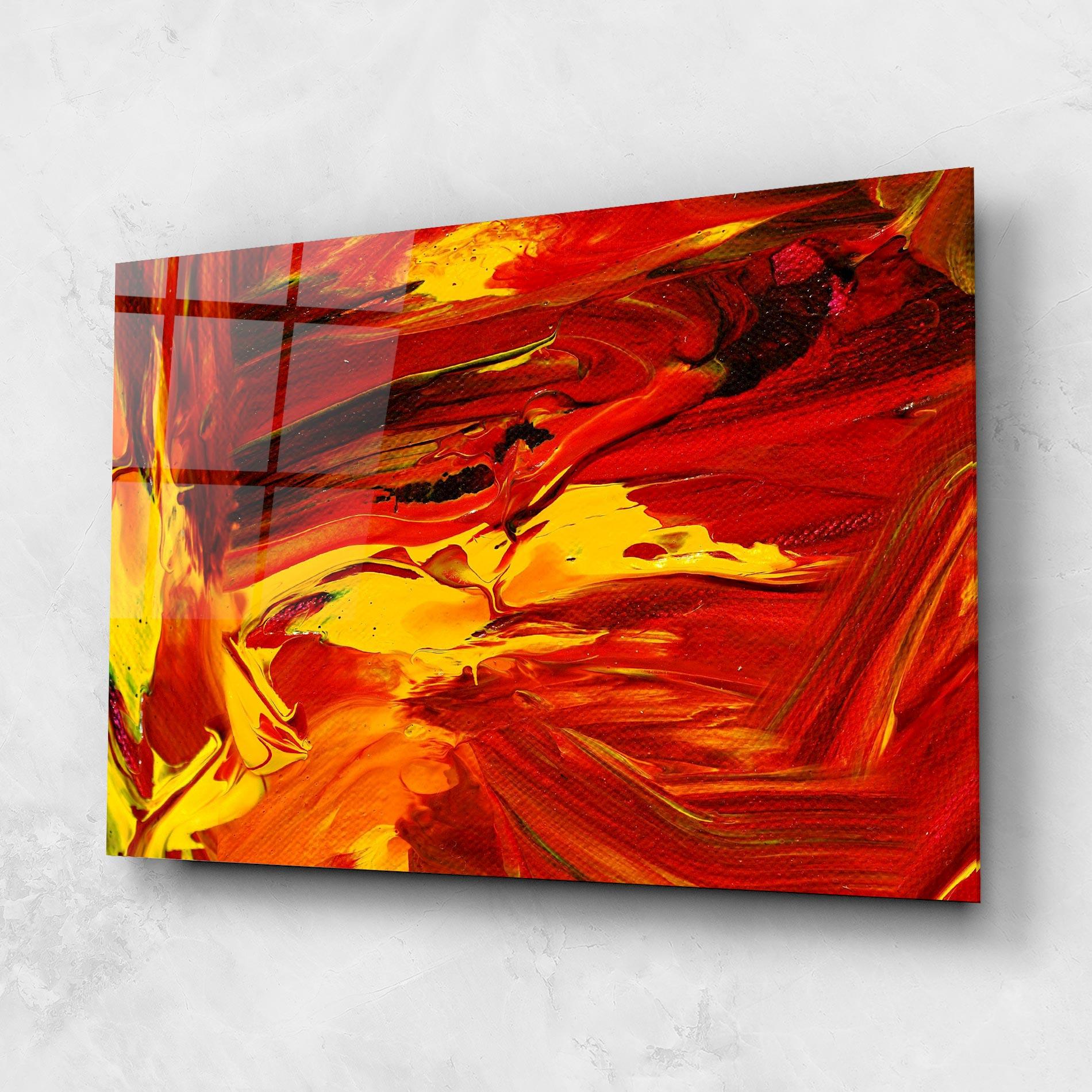 Tablou Sticla Fire Painting mockup 1