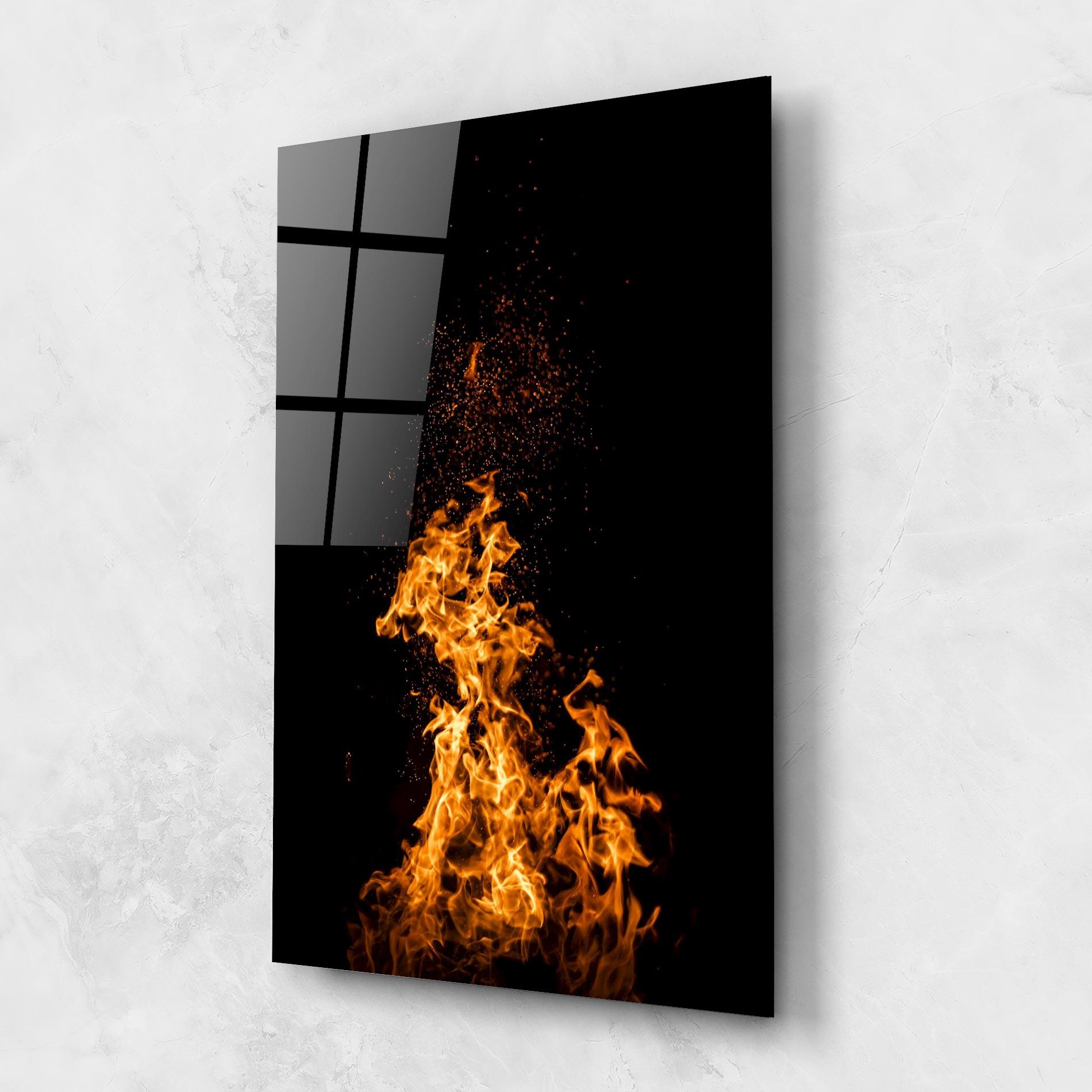 Tablou Sticla Big Fire mockup 1
