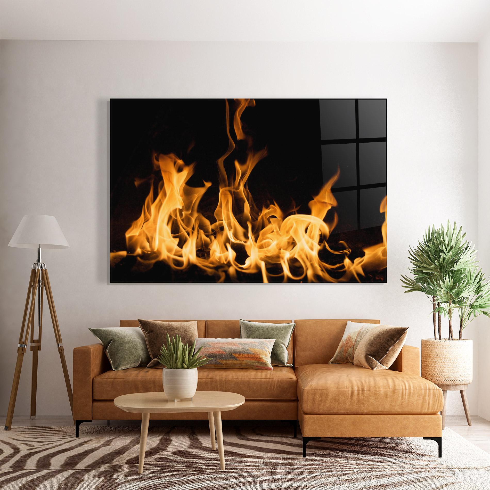 Tablou Sticla Bright Flame mockup 7