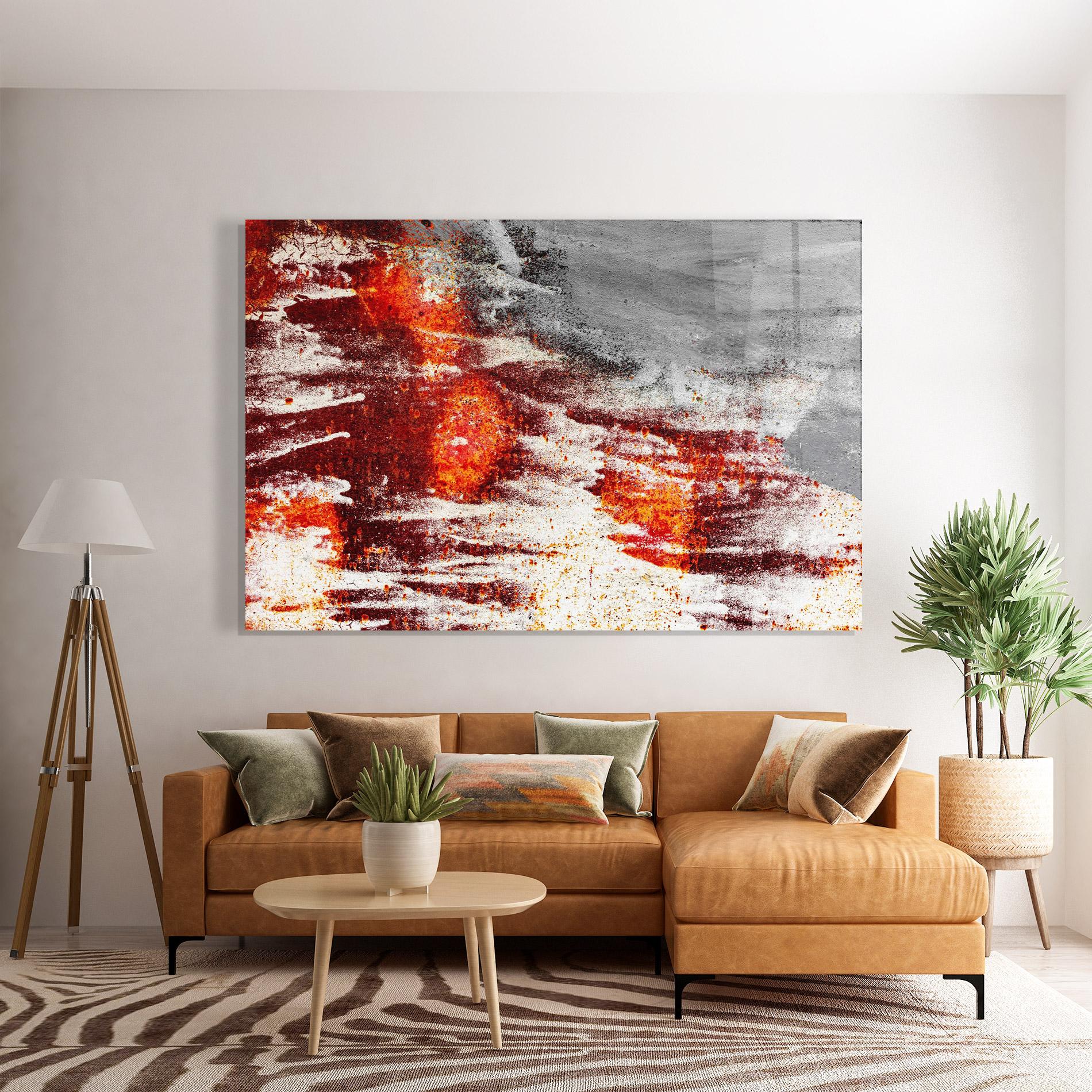 Tablou Sticla Burning Sign mockup 7