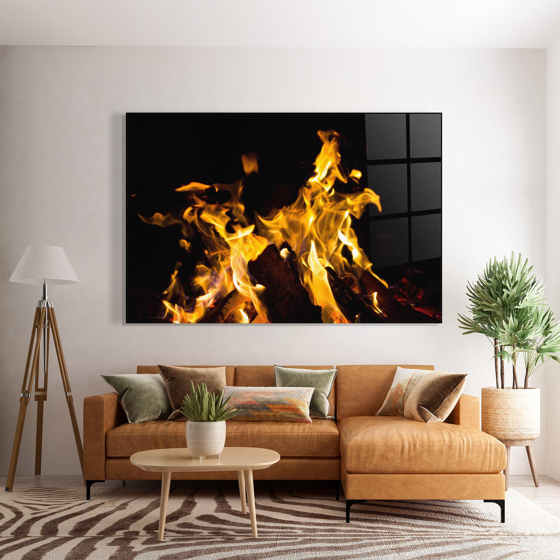 Tablou Sticla Fire Dance mockup 7
